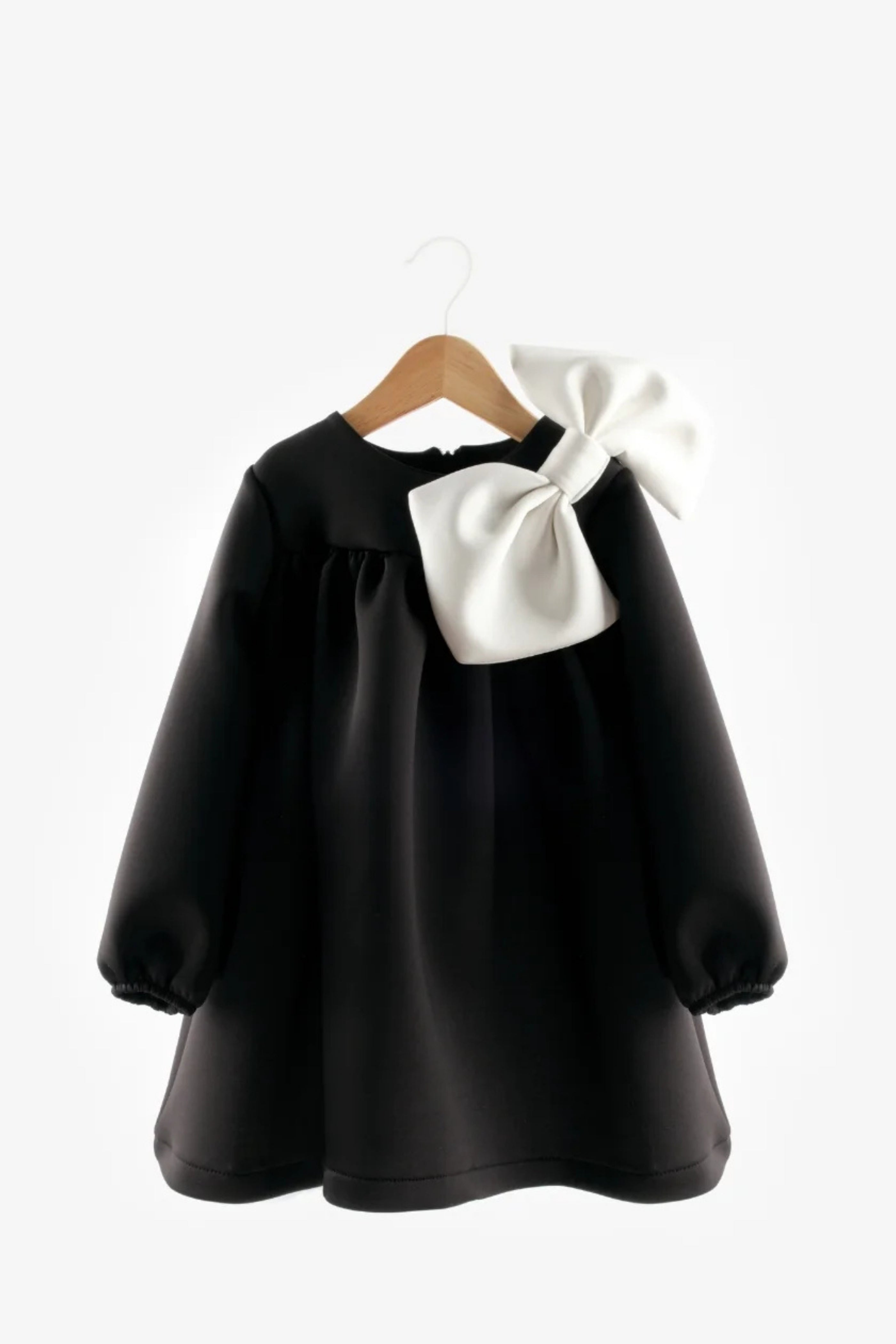 Abito Bambina Fiocco Nero