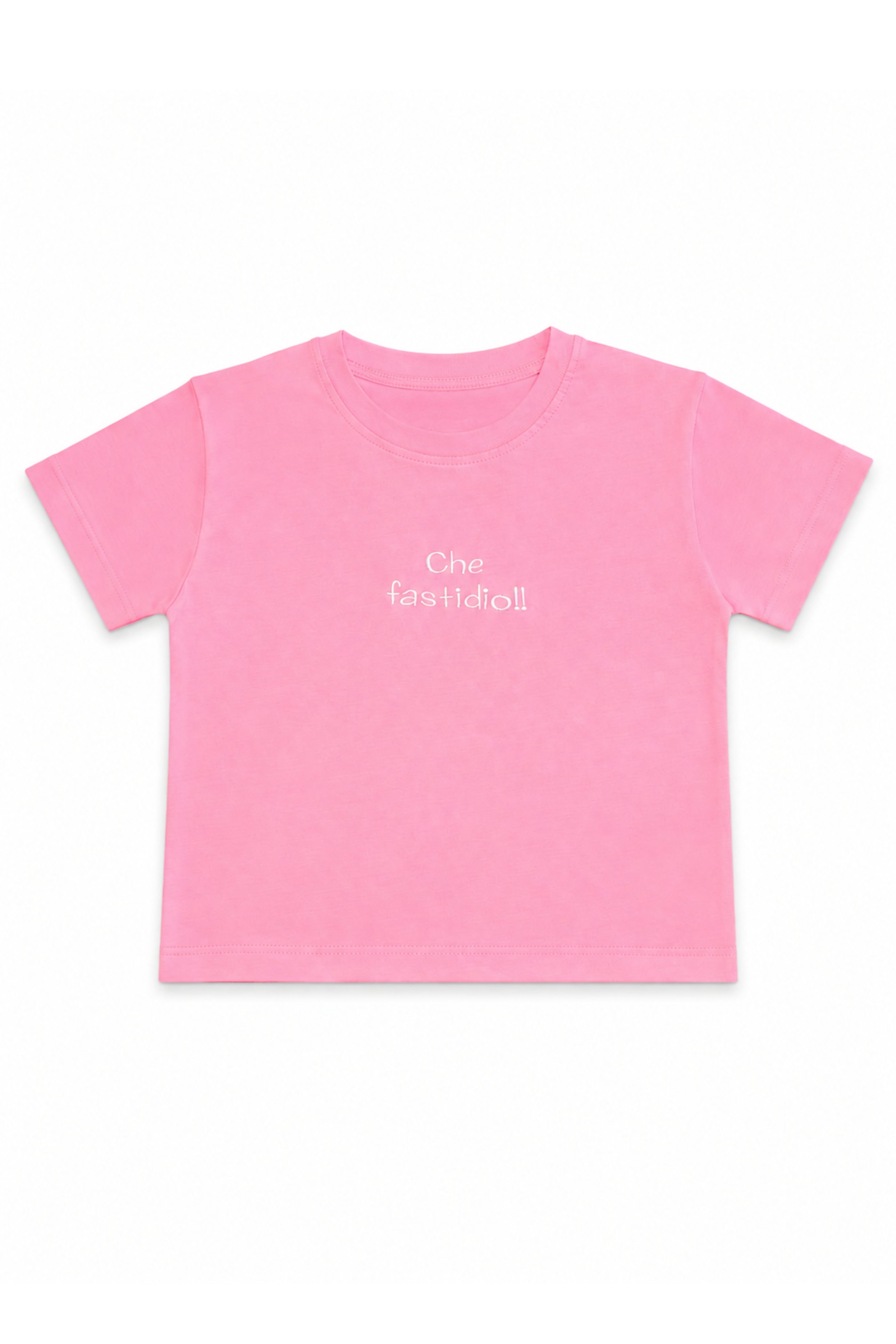 T-Shirt Bambina Regular Fit "Che Fastidio" Rosa
