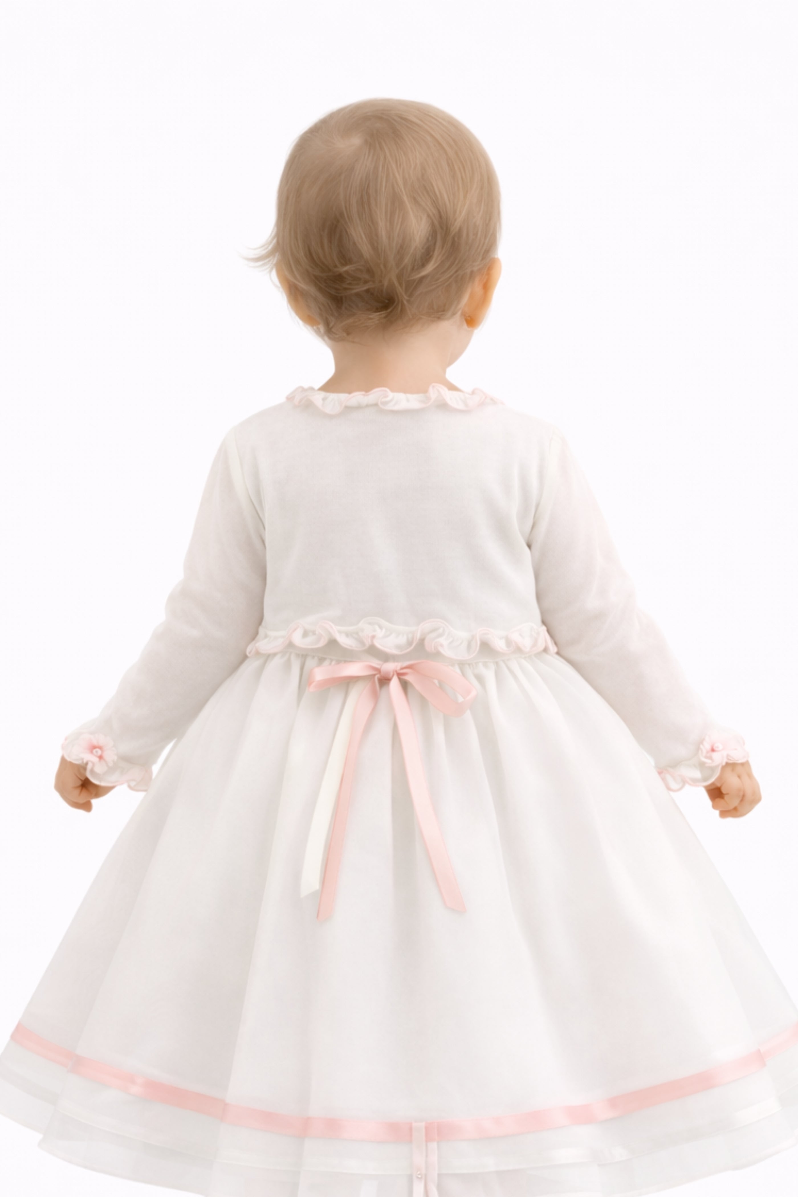 Scaldacuore Battesimo Neonata Velato Bianco