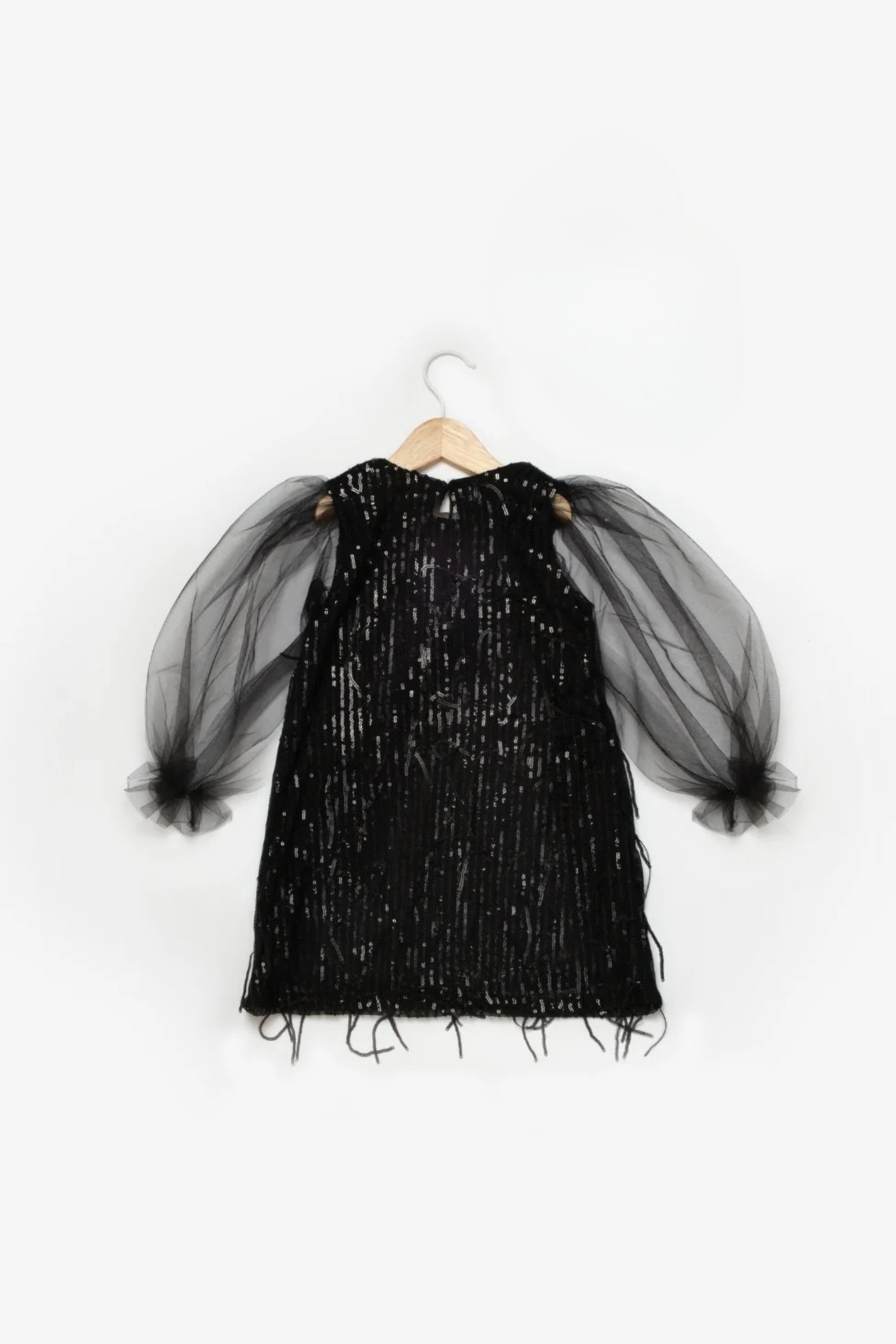 Abito Bambina Paillettes Nero