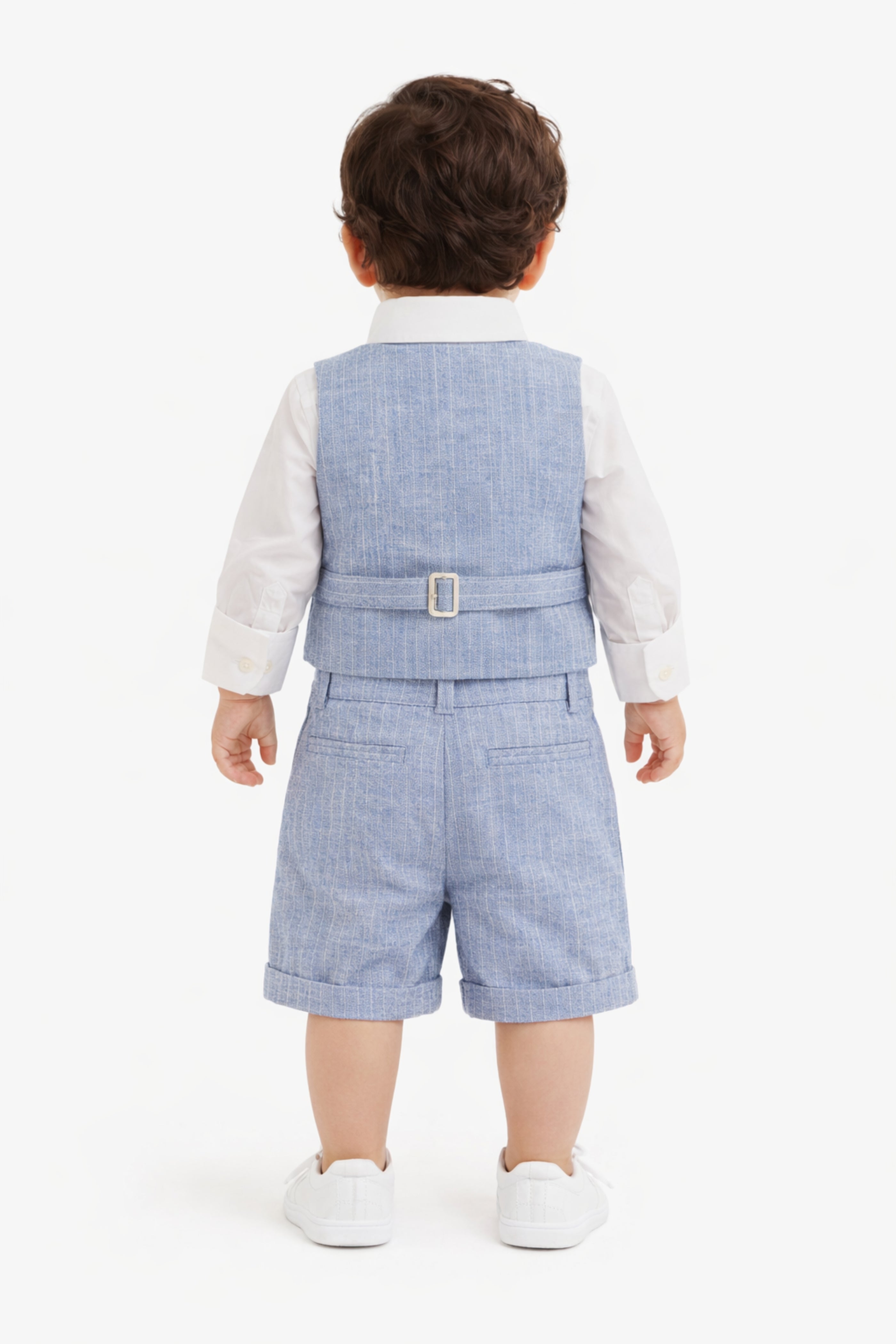 Gilet Battesimo Bimbo Rigato