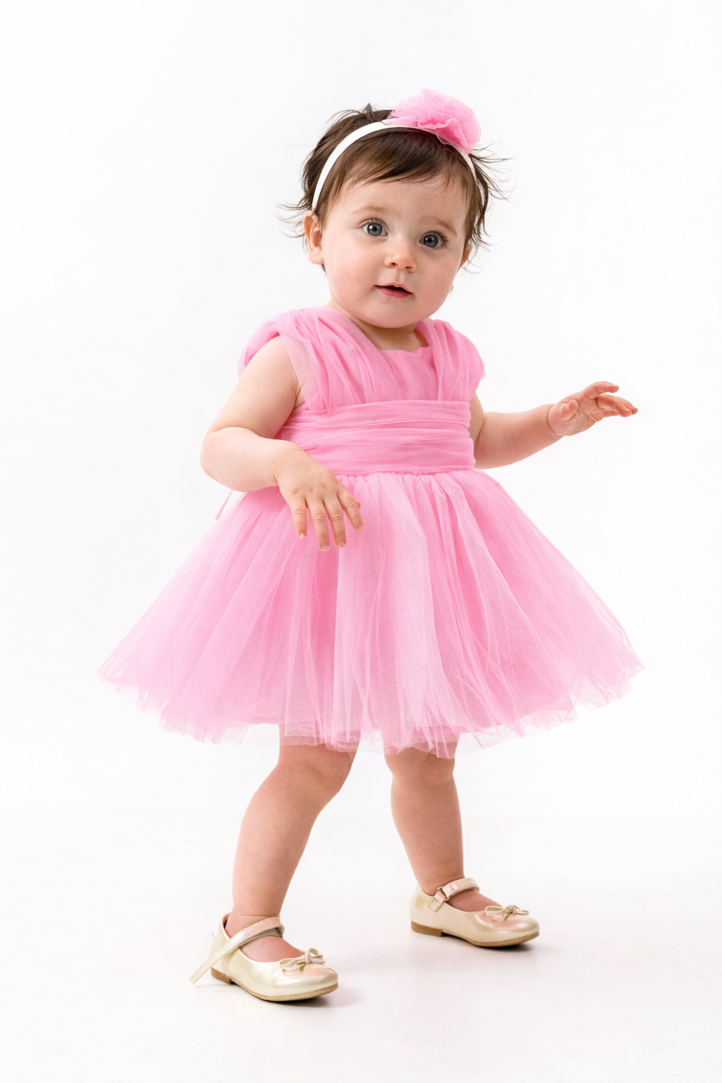 Pink Butterfly Baby Girl Dress
