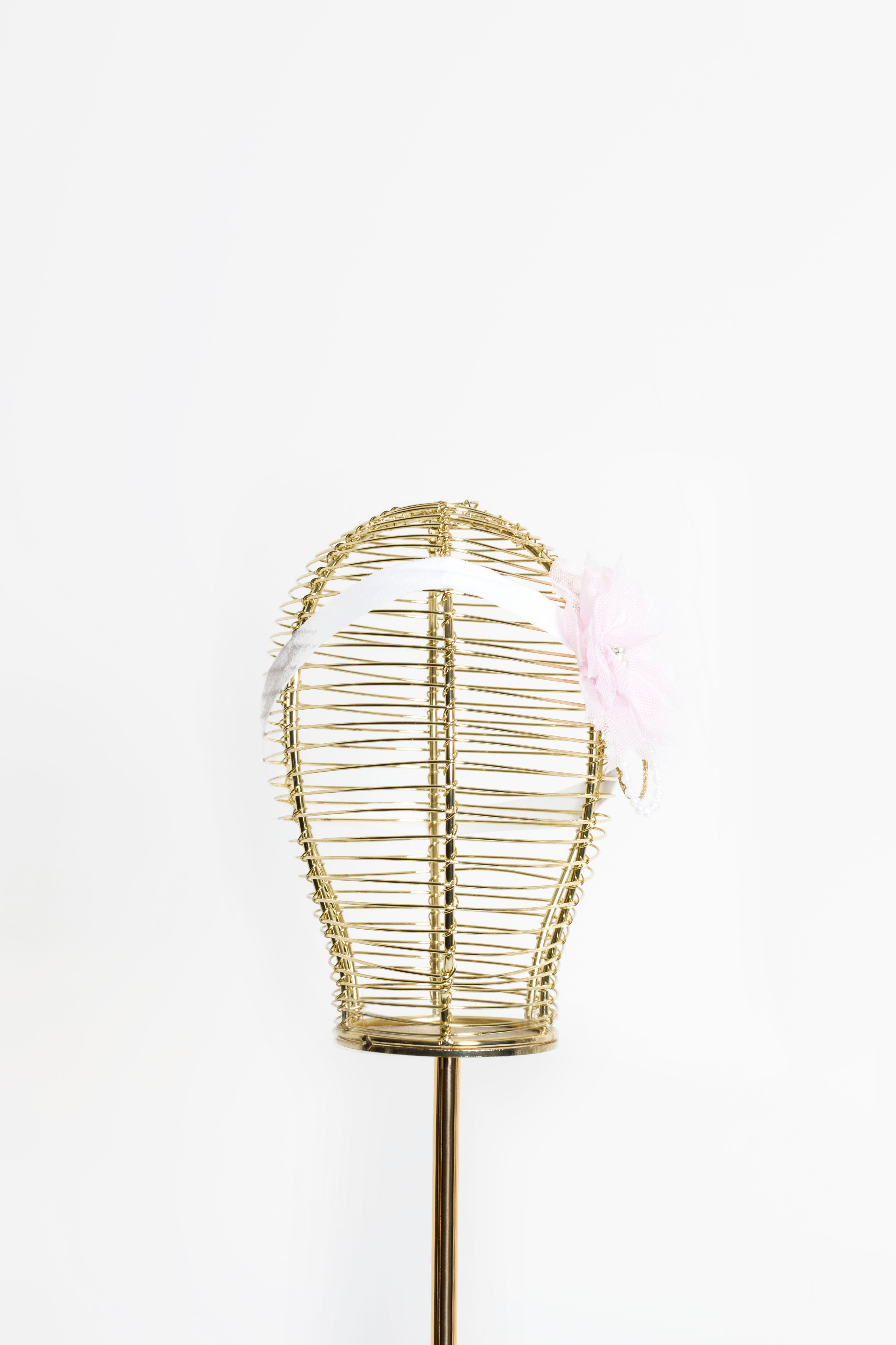 Fascia Neonata Fiore e Strass Pesca