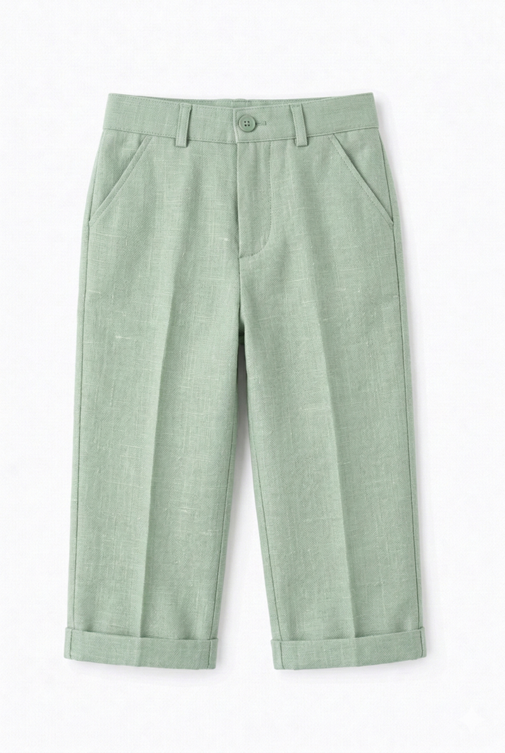 Pantalone Battesimo Bimbo Verde Salvia
