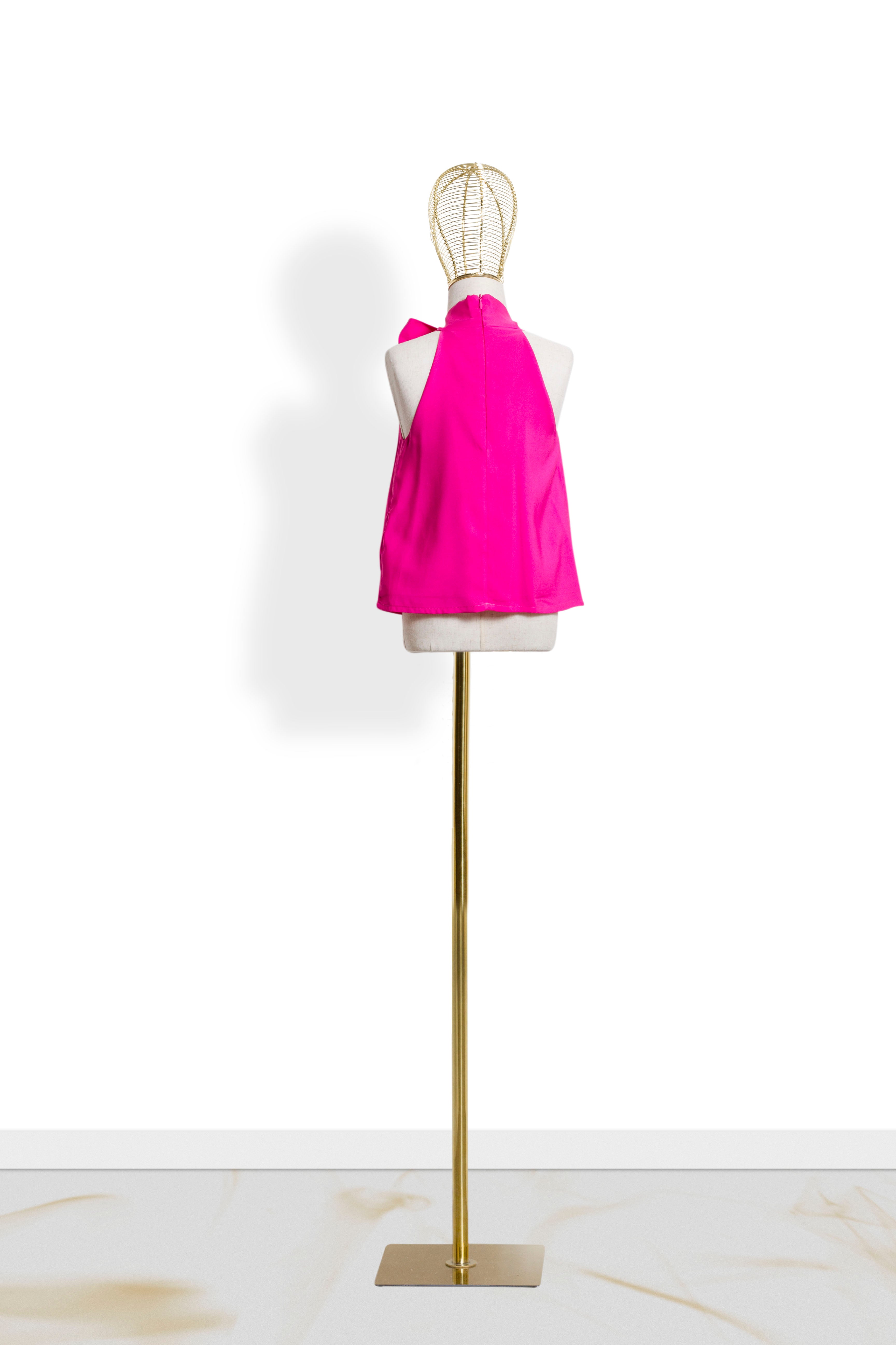 Top Bambina Fiocco Fucsia