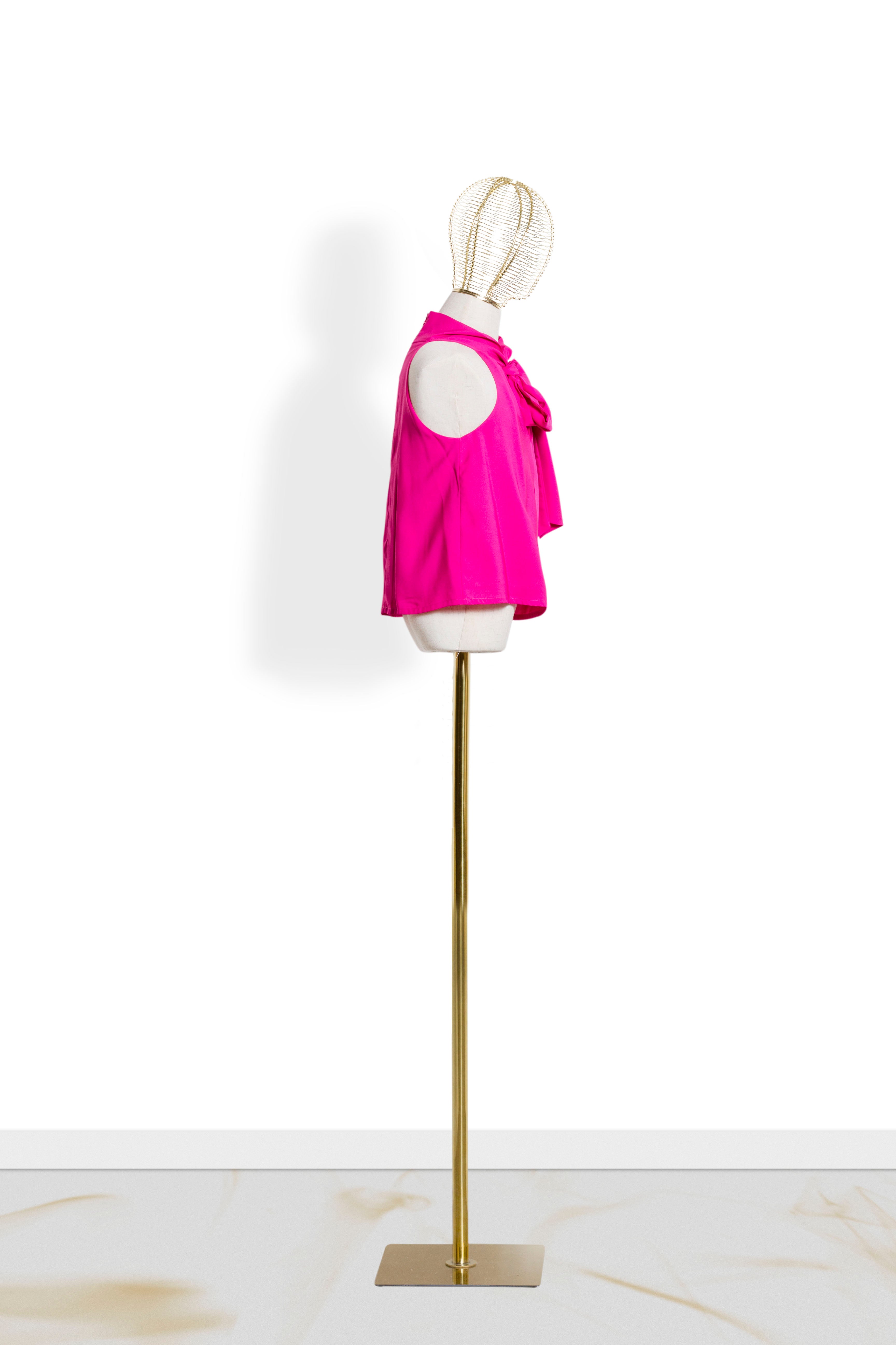 Top Bambina Fiocco Fucsia