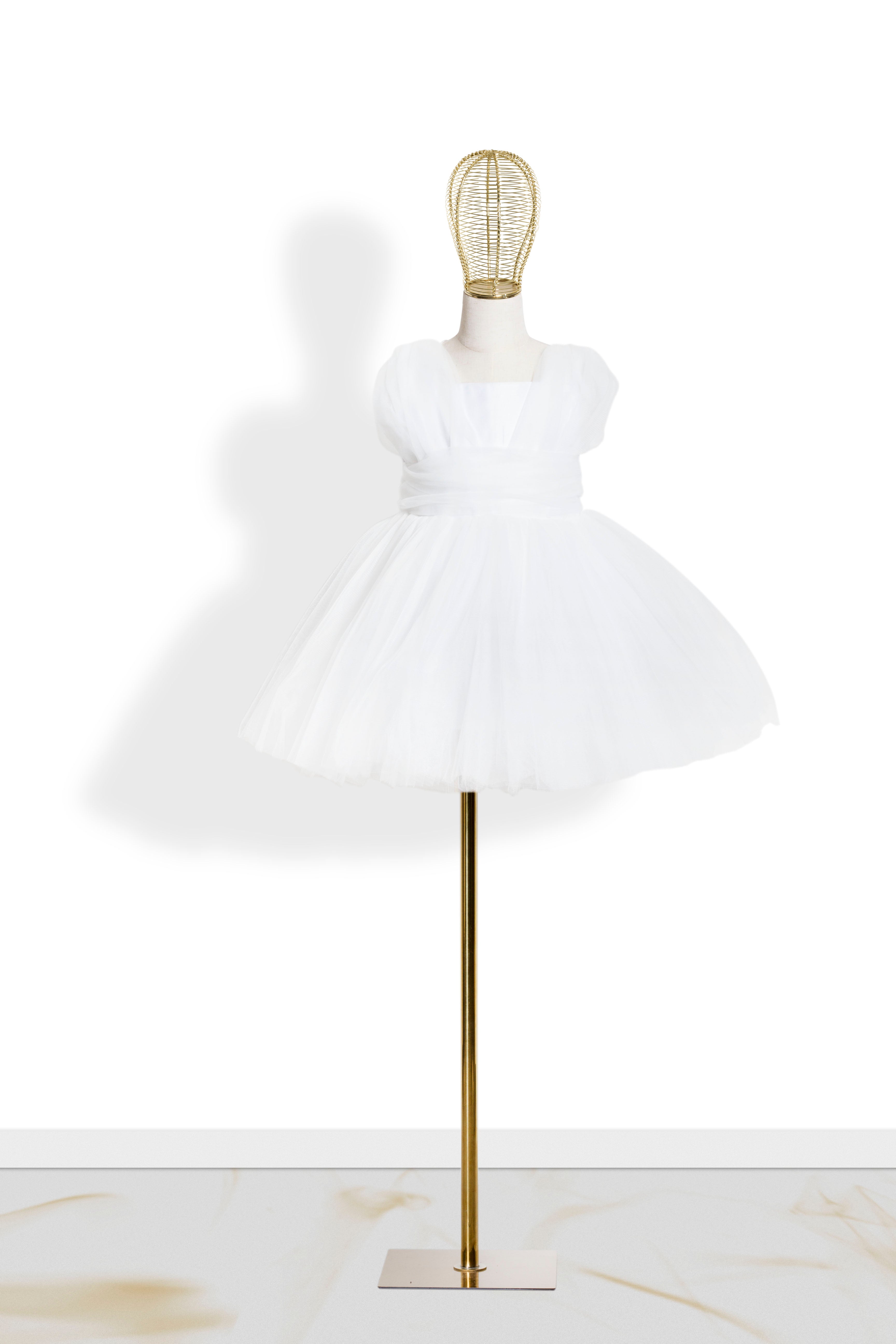 Butterfly White Dress for Girls