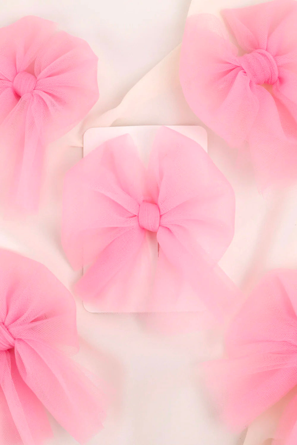 Fermaglio Bambina Fiocco Organza Rosa