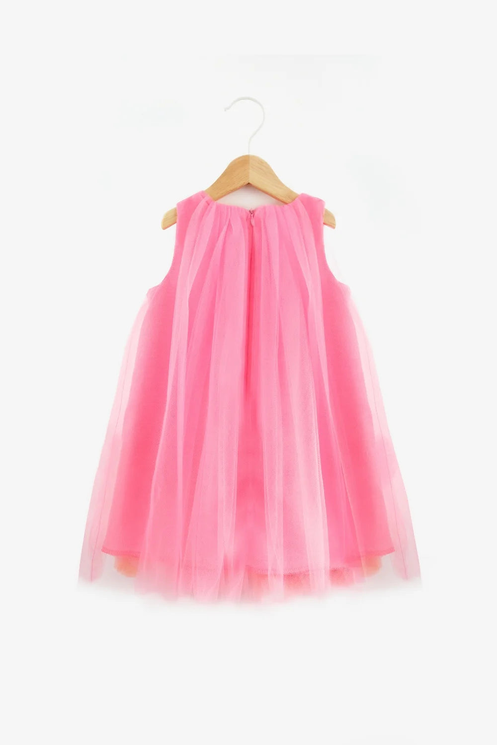 Abito Bambina Giromanica Pom Pom Fucsia