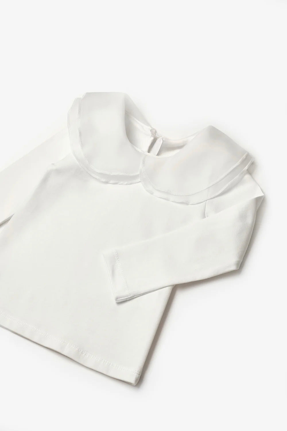 Maglia Bambina collo a cuore Bianco