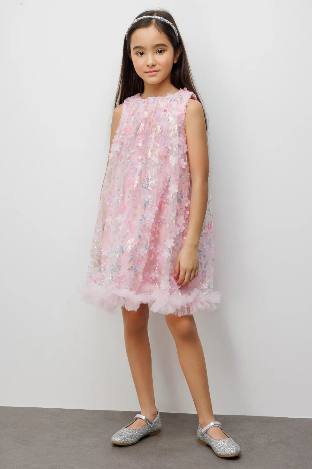 Abito Bambina Flower Rosa