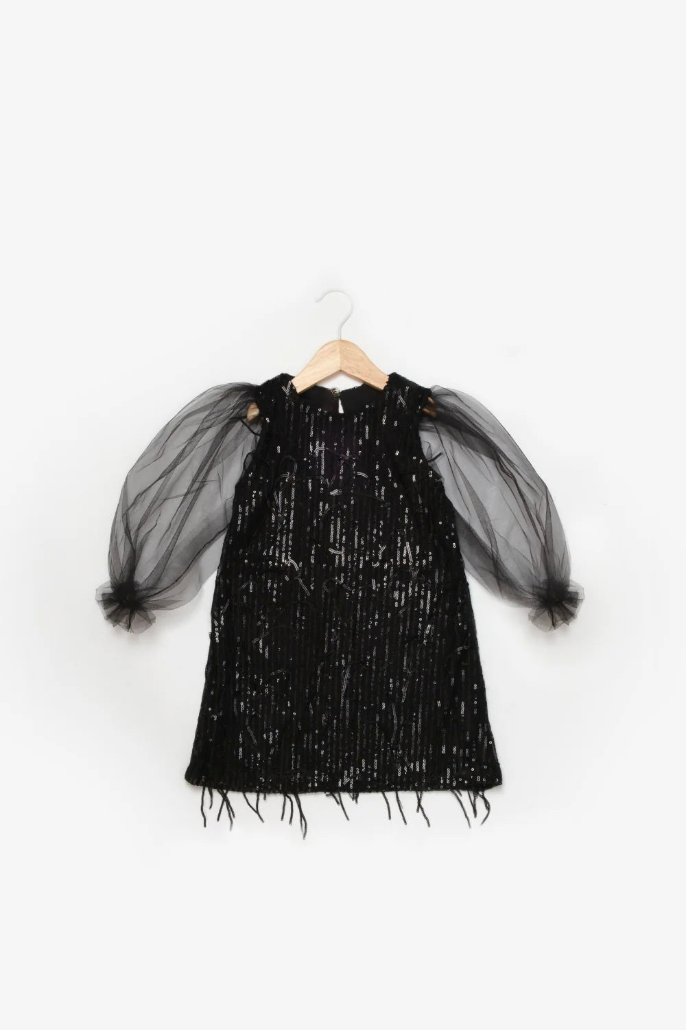 Abito Bambina Paillettes Nero