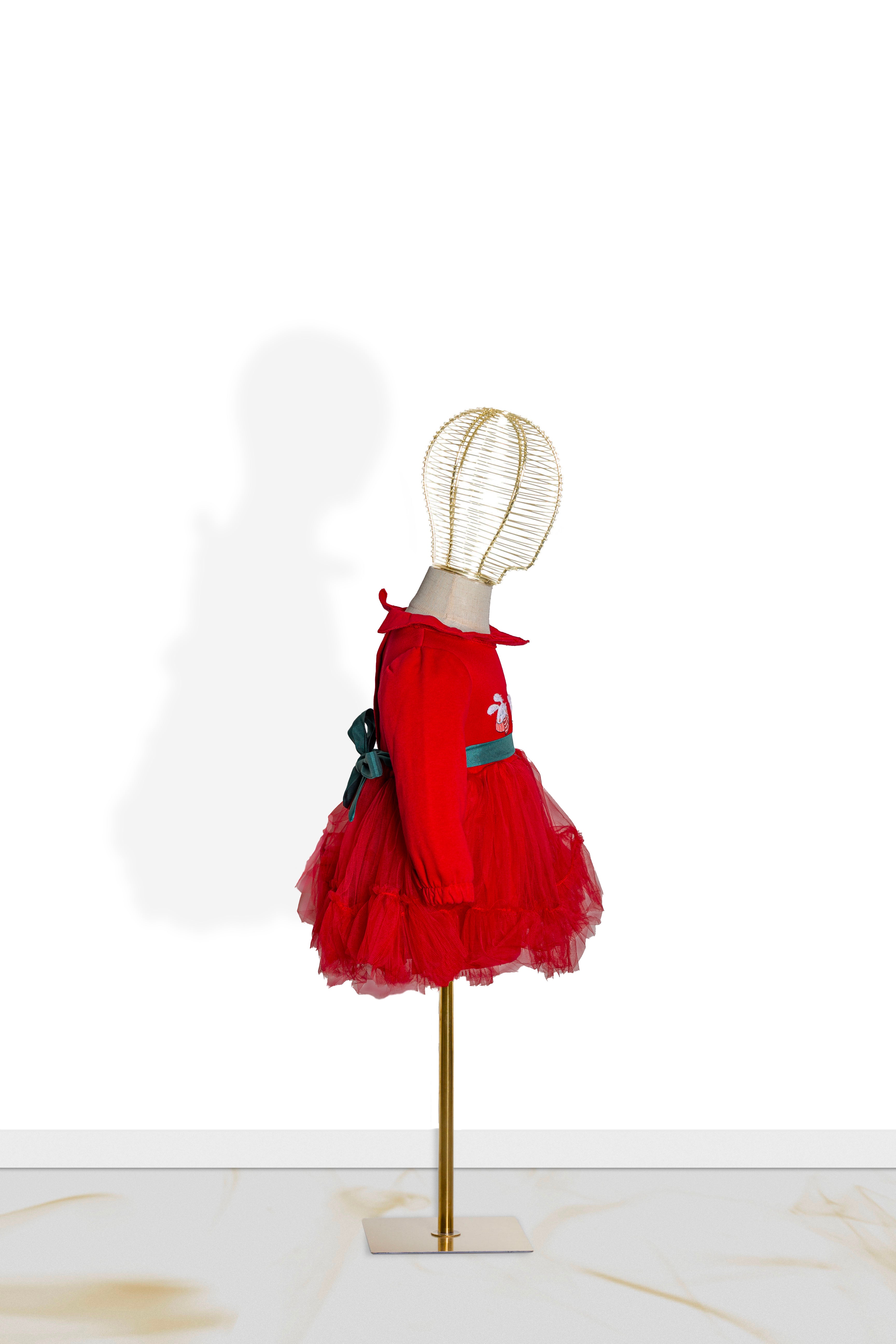 Abito Neonata Tutù Rosso
