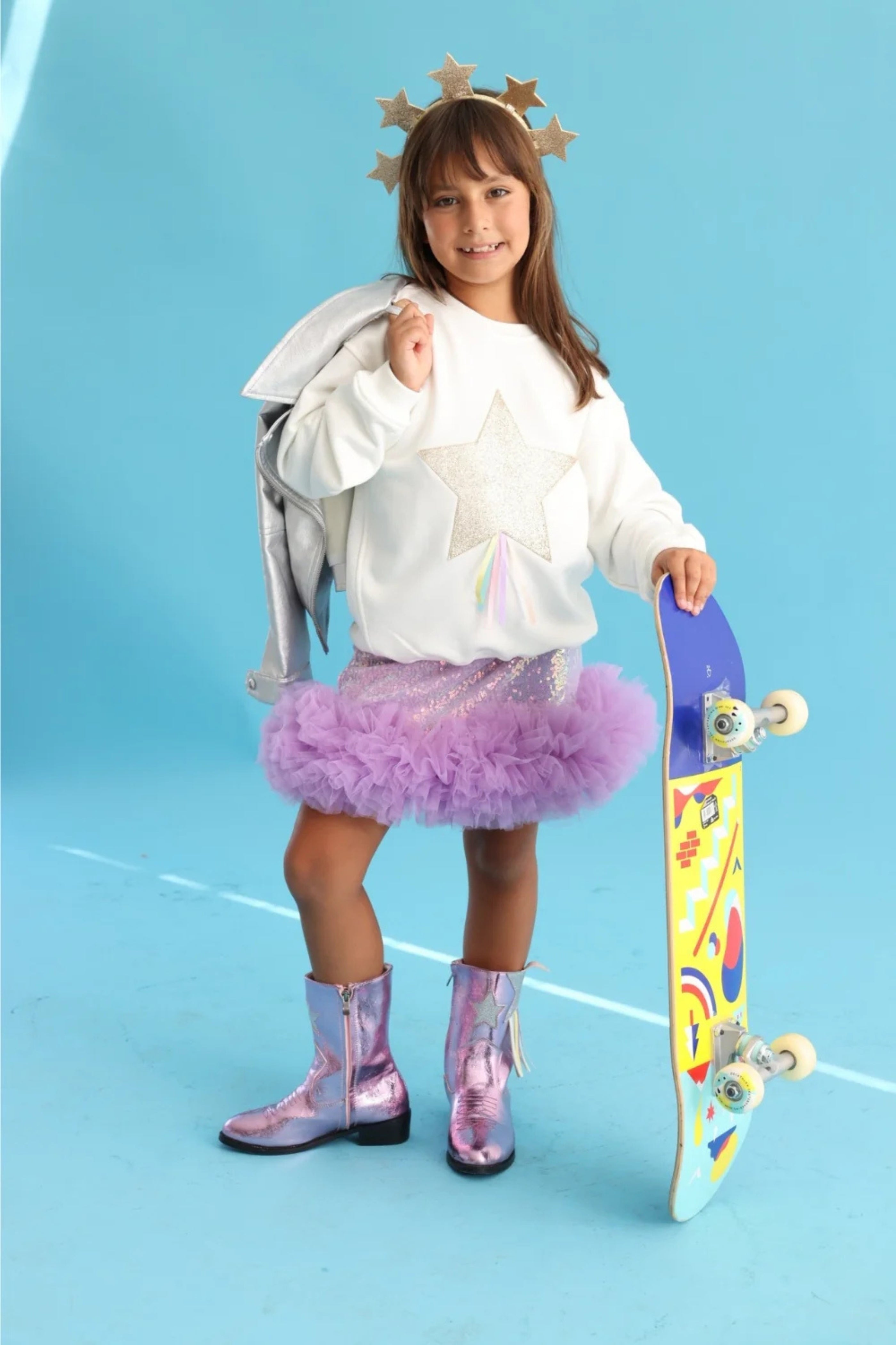 Felpa Bambina Star Bianca