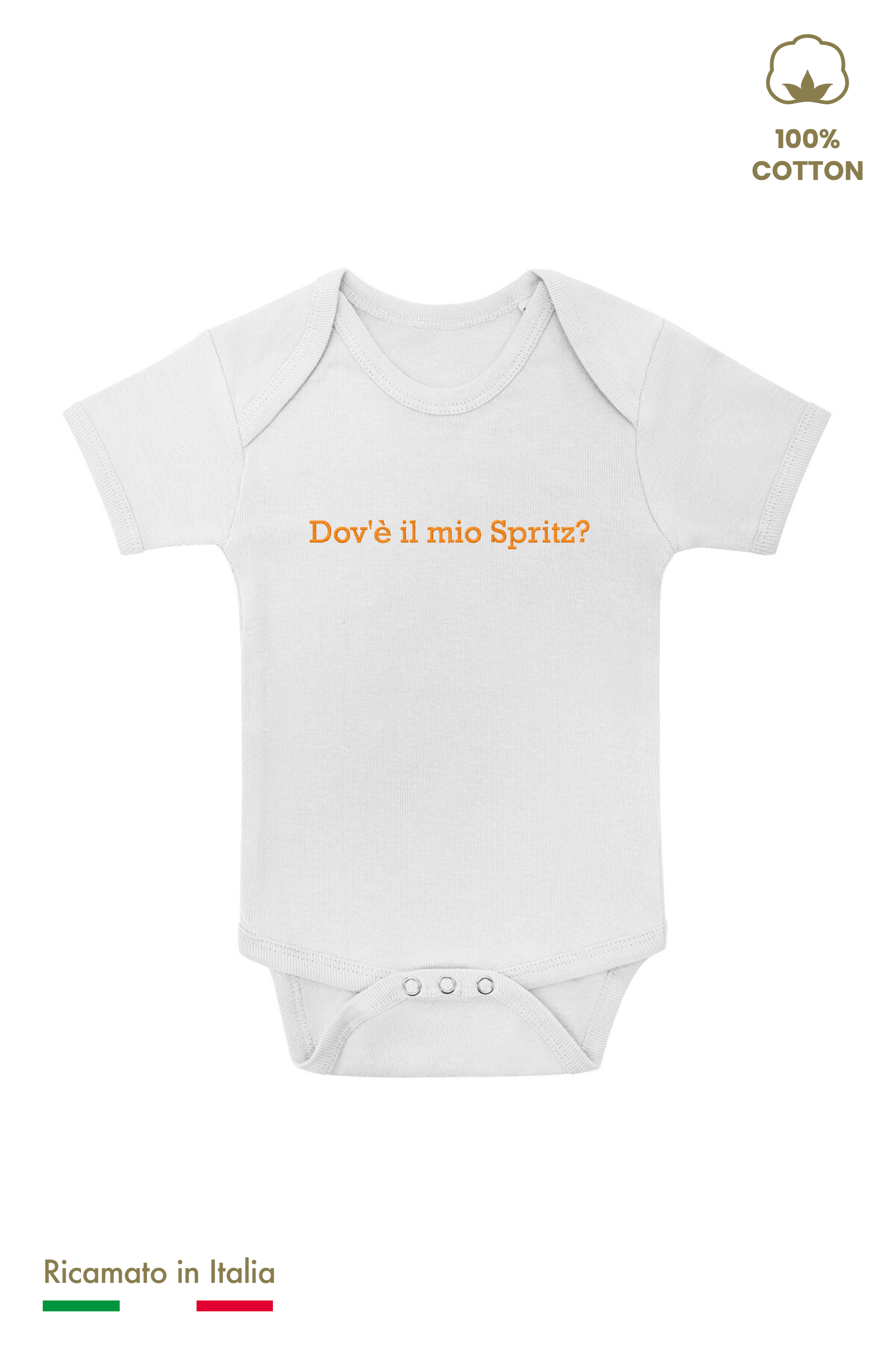 Body Ricamato "Dov'è il mio Spritz?"