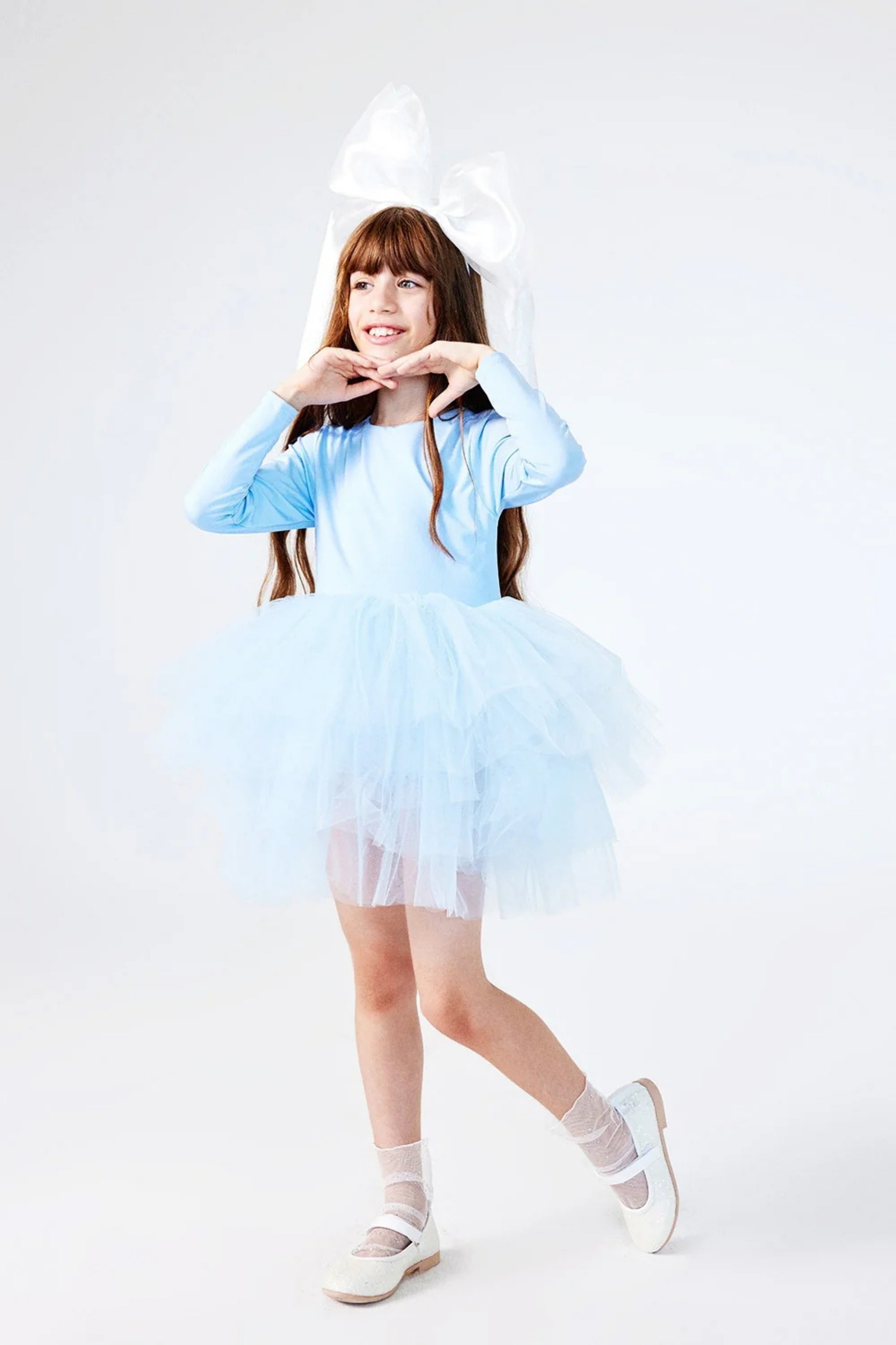 Abito Bambina Tutù Azzurro Polvere