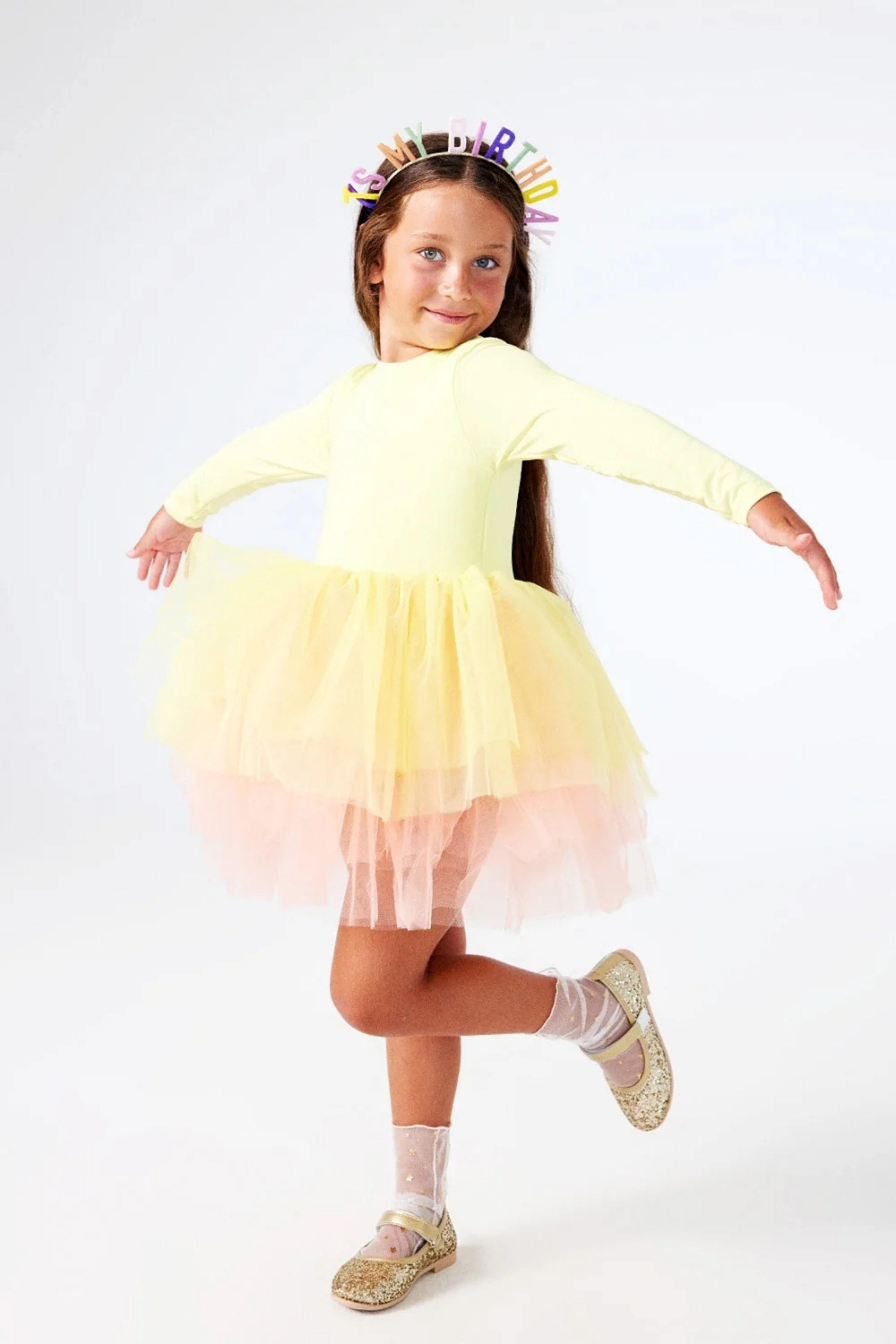 Abito Bambina Tutù Giallo