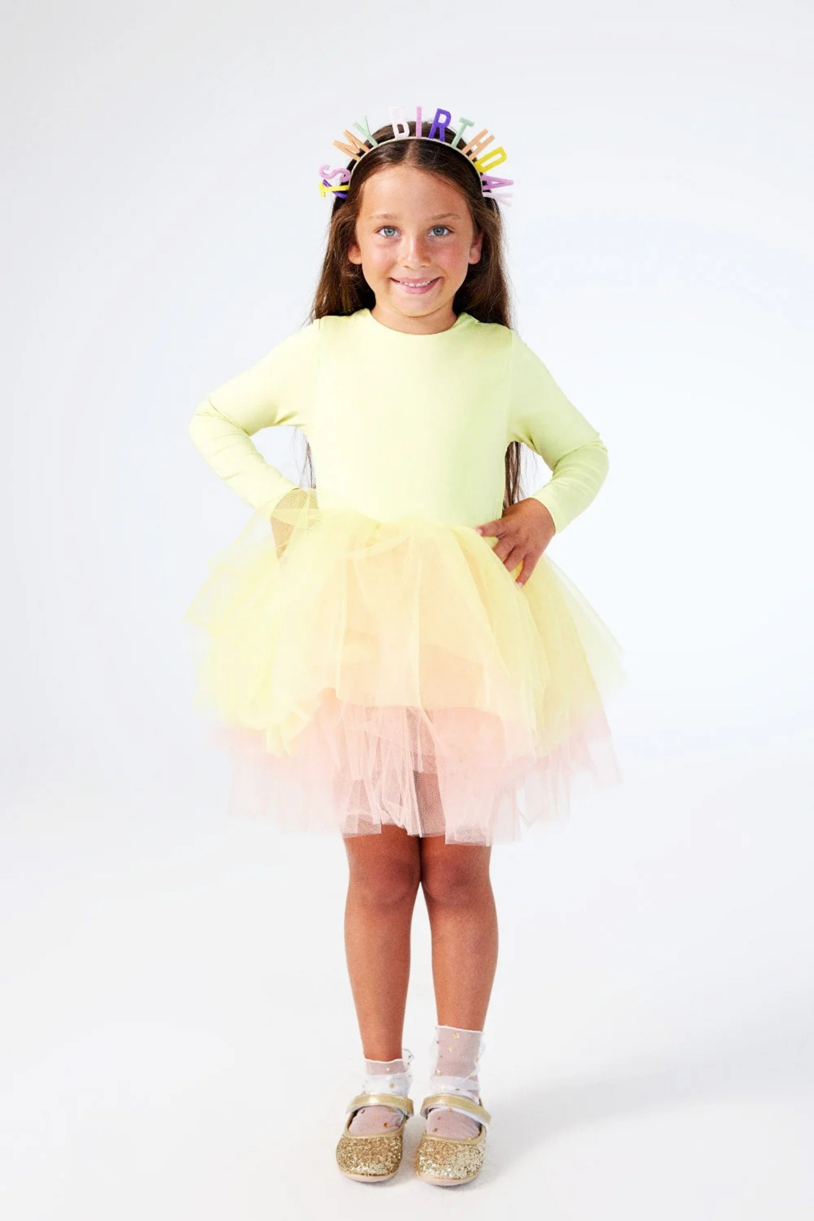 Abito Bambina Tutù Giallo