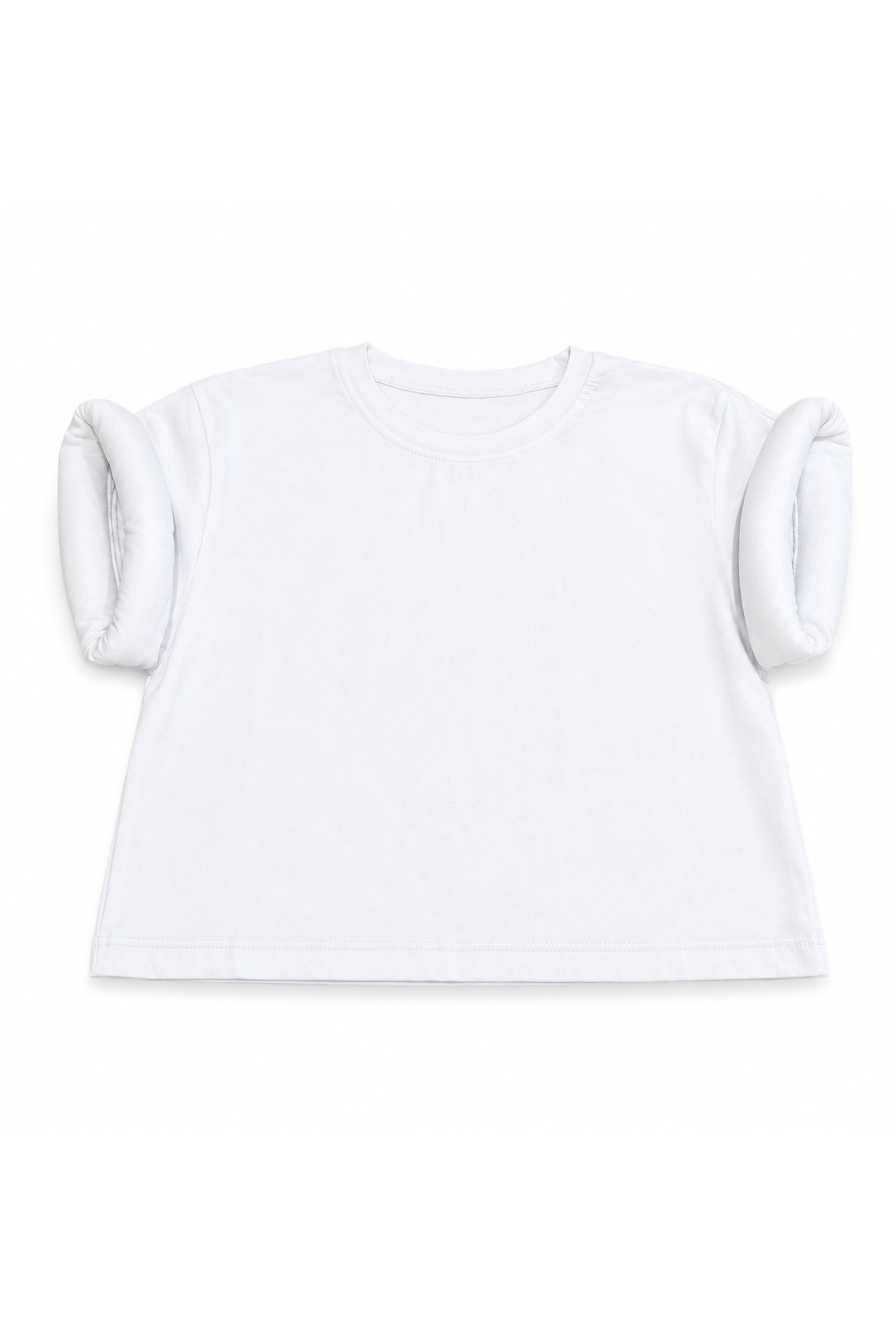 T-shirt Bambina Oversize Bubble Bianca