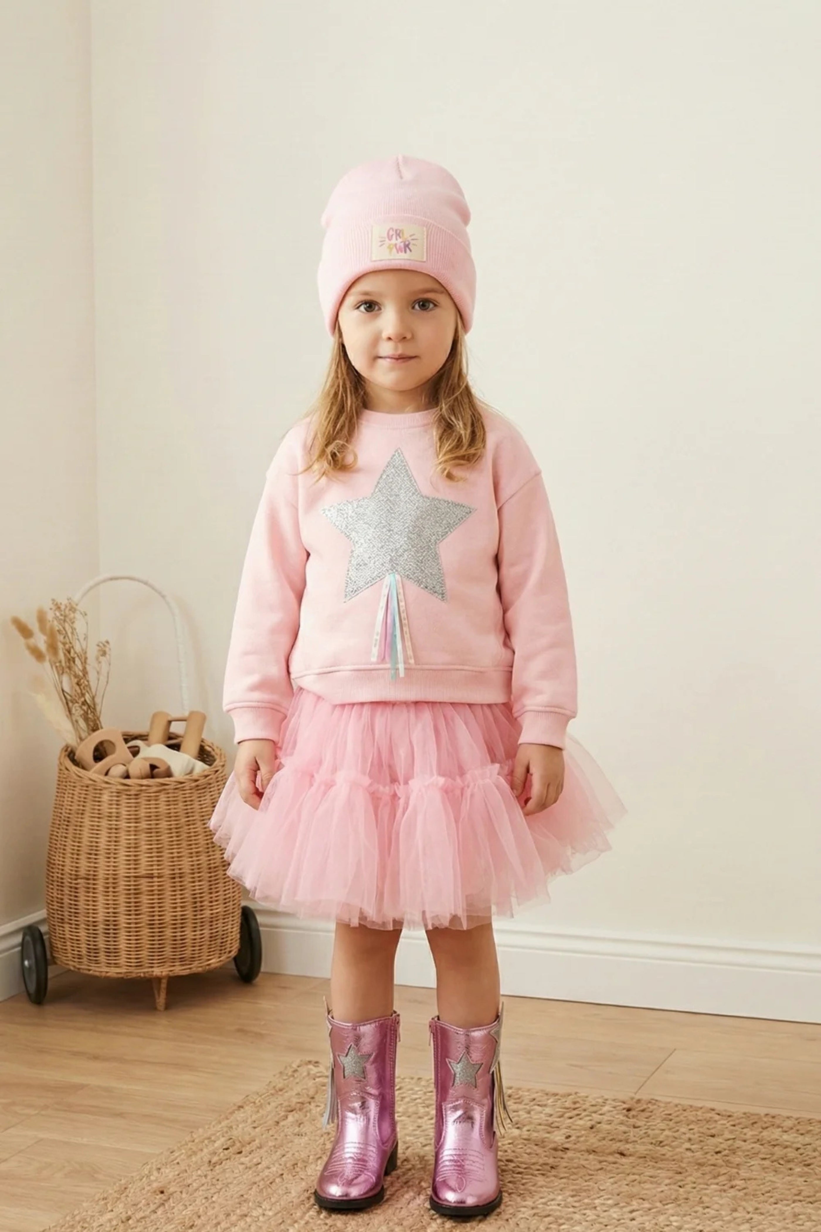 Felpa Bambina Star Rosa