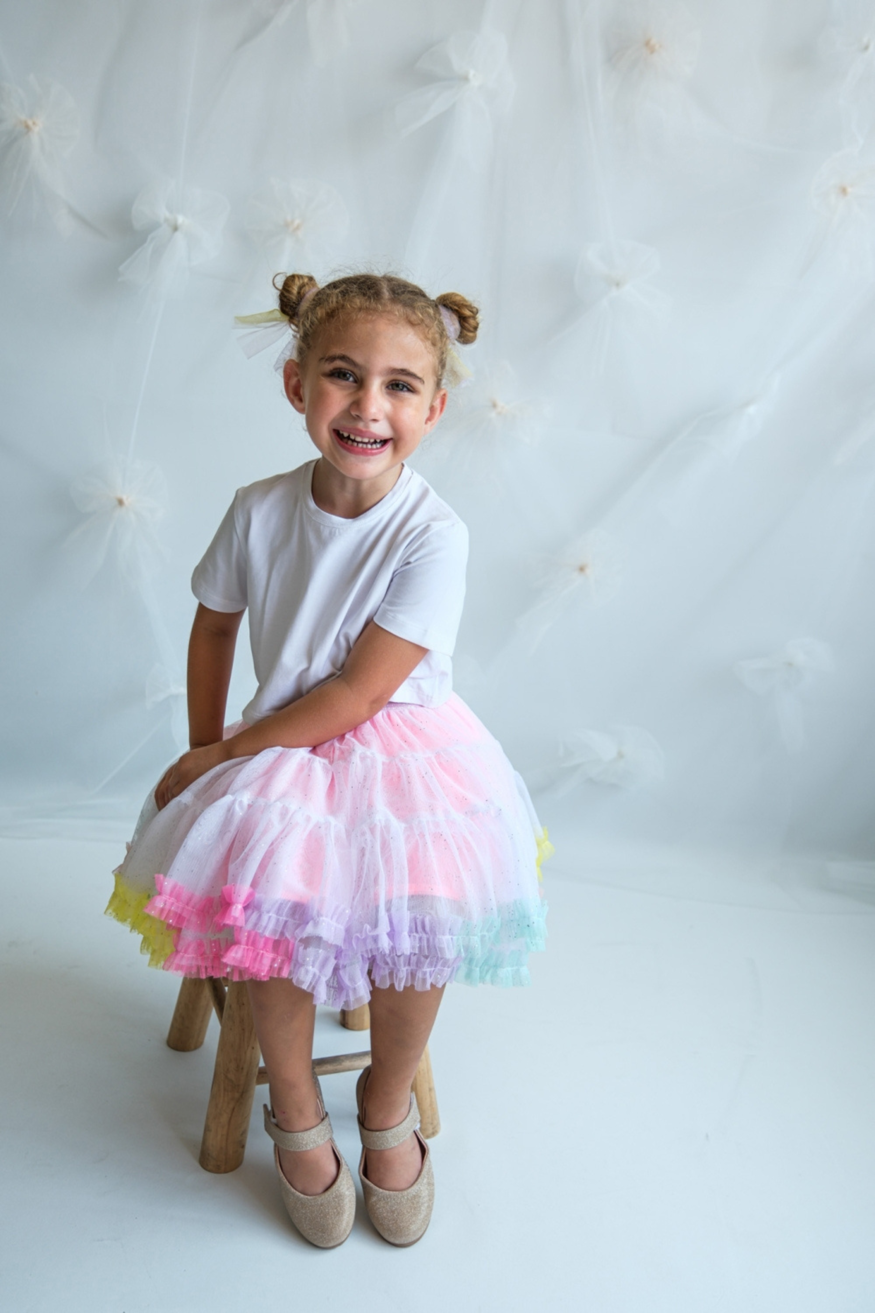 Gonna Bambina Rainbow Rosa