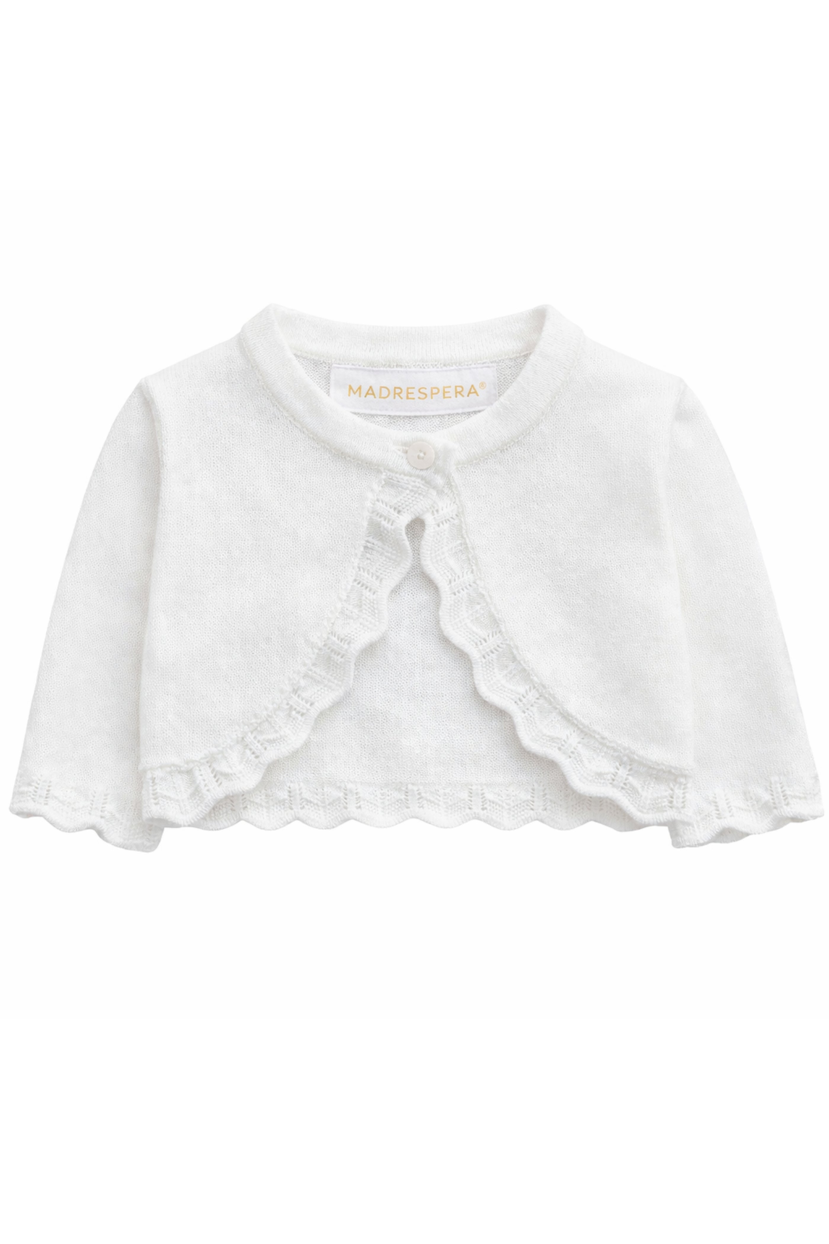 Cardigan Neonata e Bambina 100% cotone Bianco