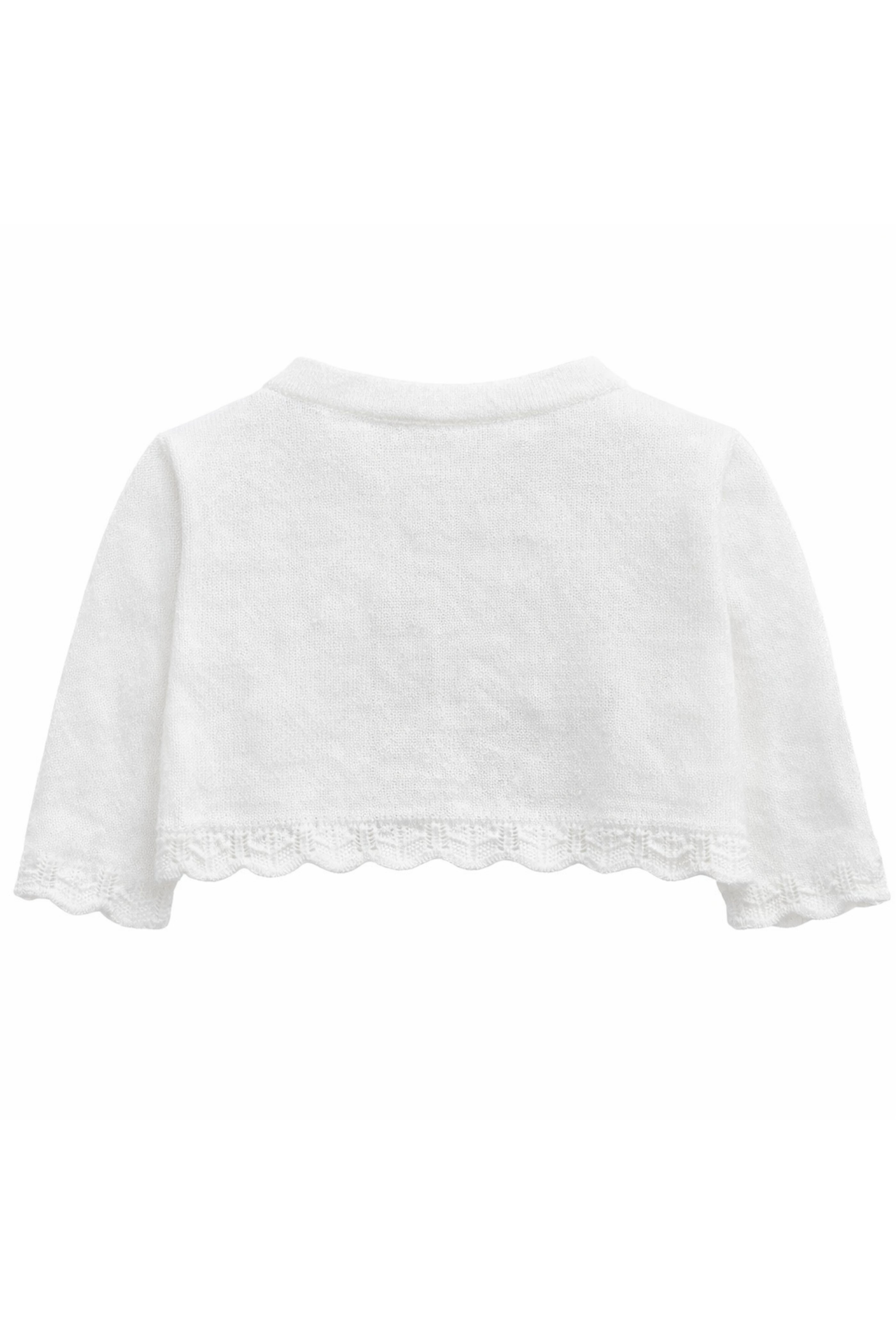 Cardigan Neonata e Bambina 100% cotone Bianco