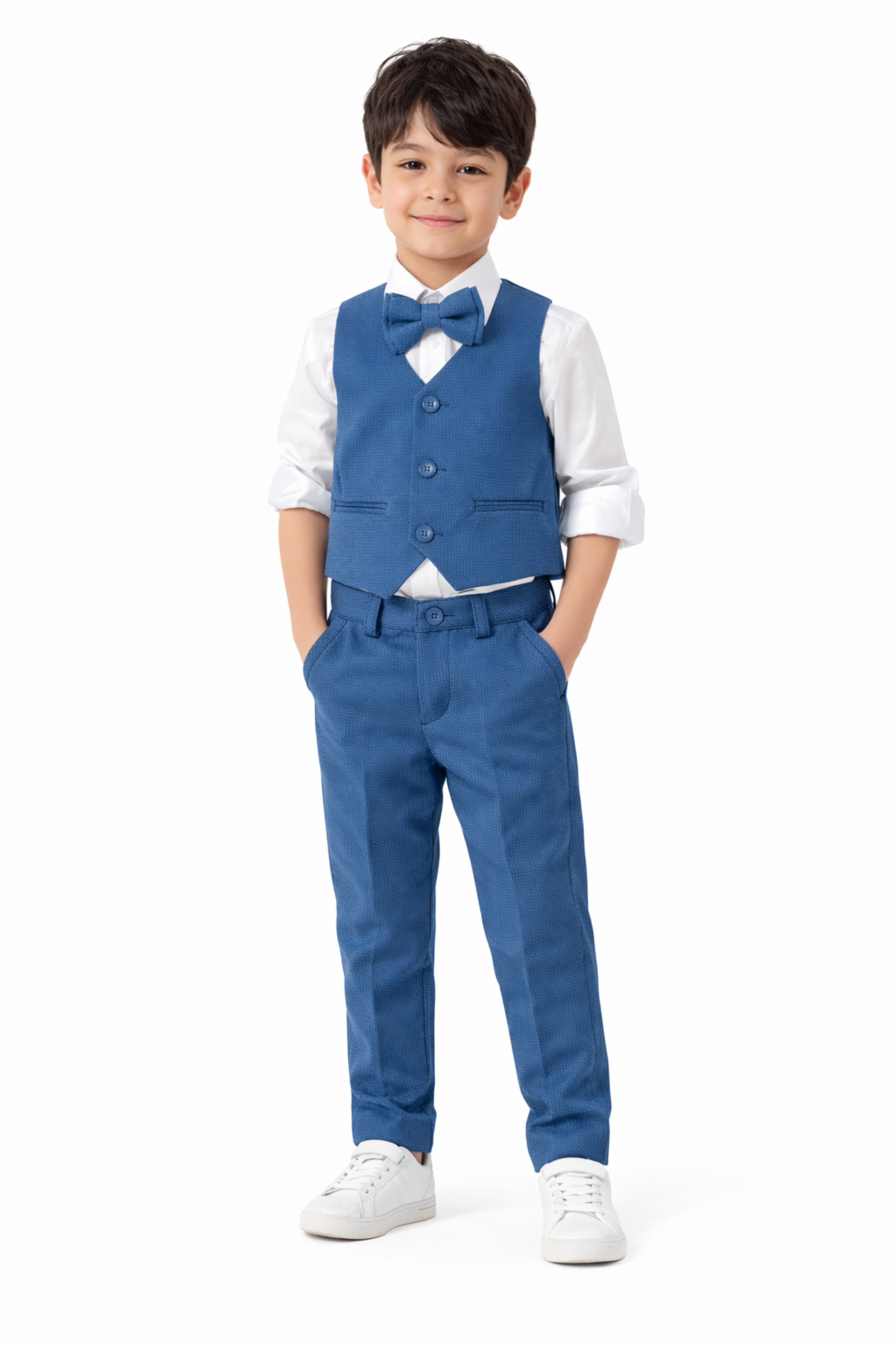 Completo Cerimonia Bambino 4 pezzi Blu Royal