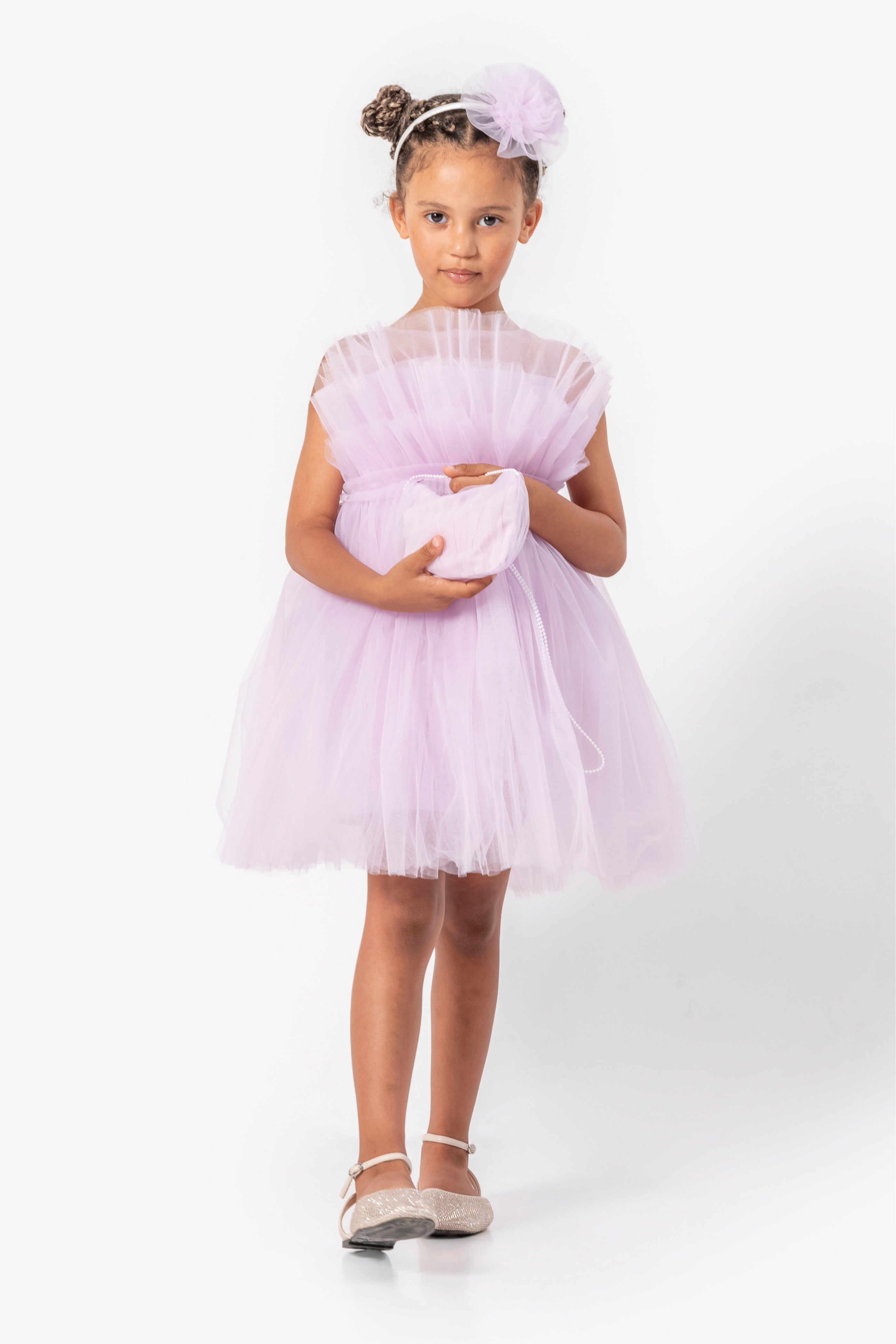 Abito Glicine Bambina Tulle Balloon