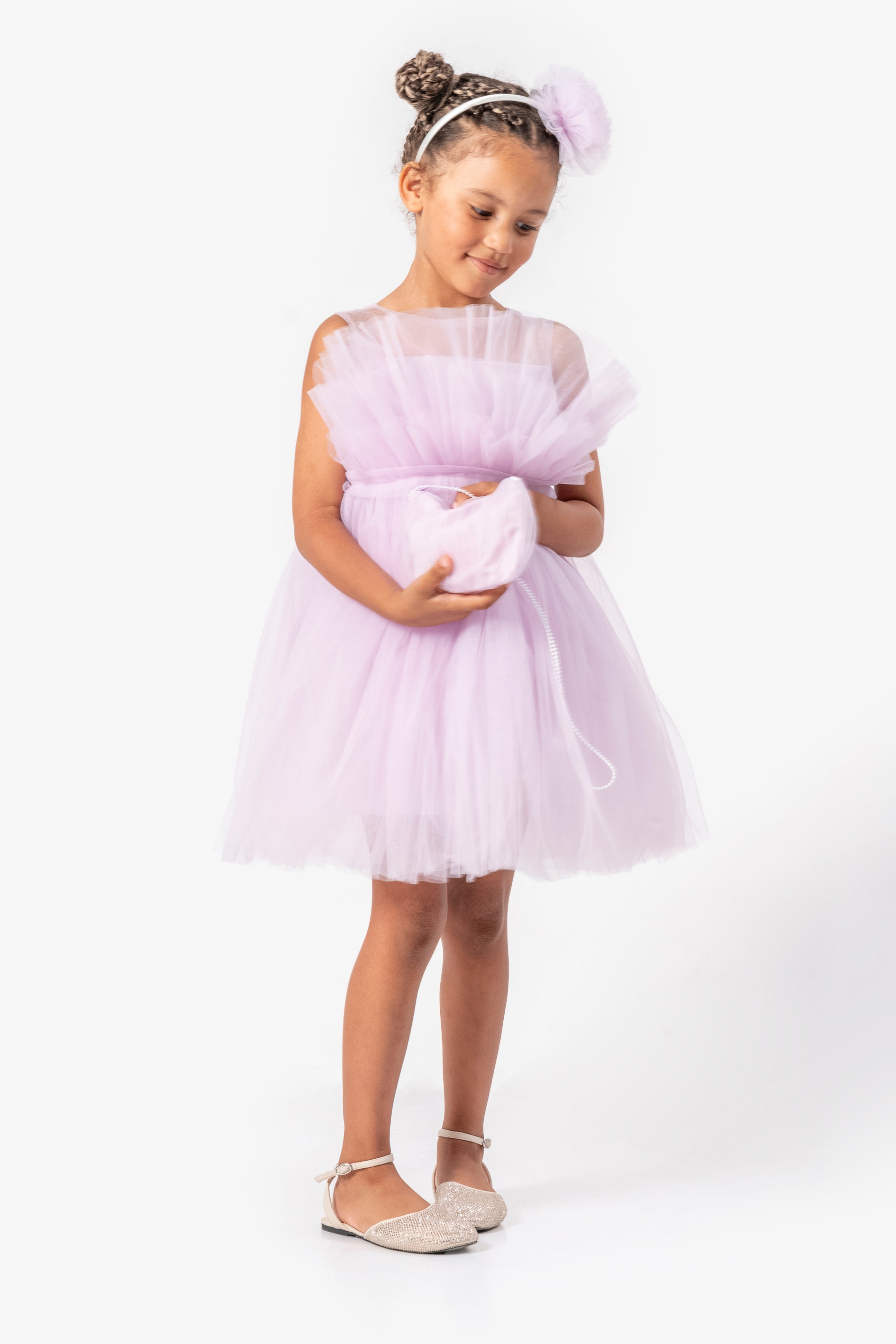 Abito Glicine Bambina Tulle Balloon