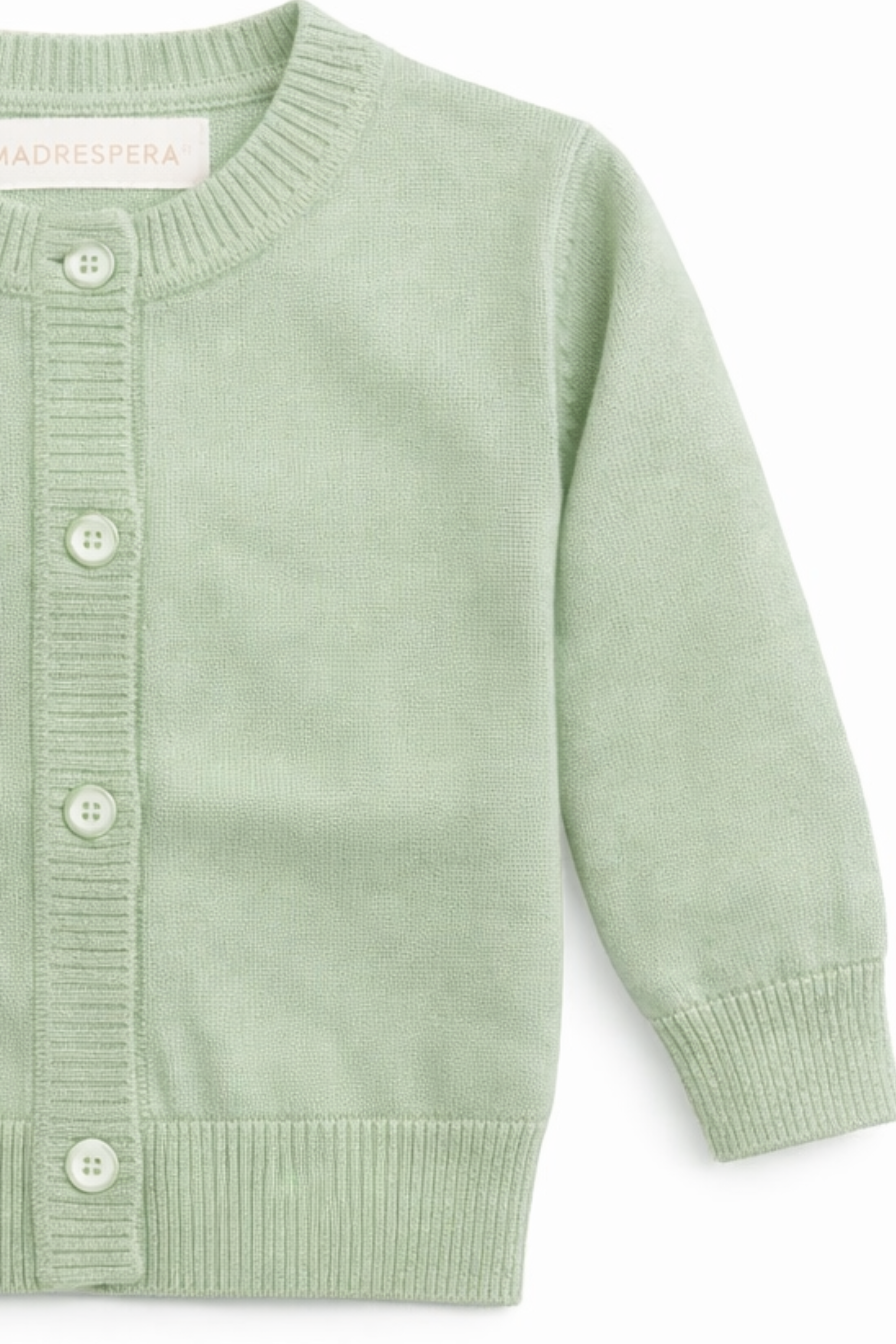 Cardigan Elegante Bambino Verde Salvia