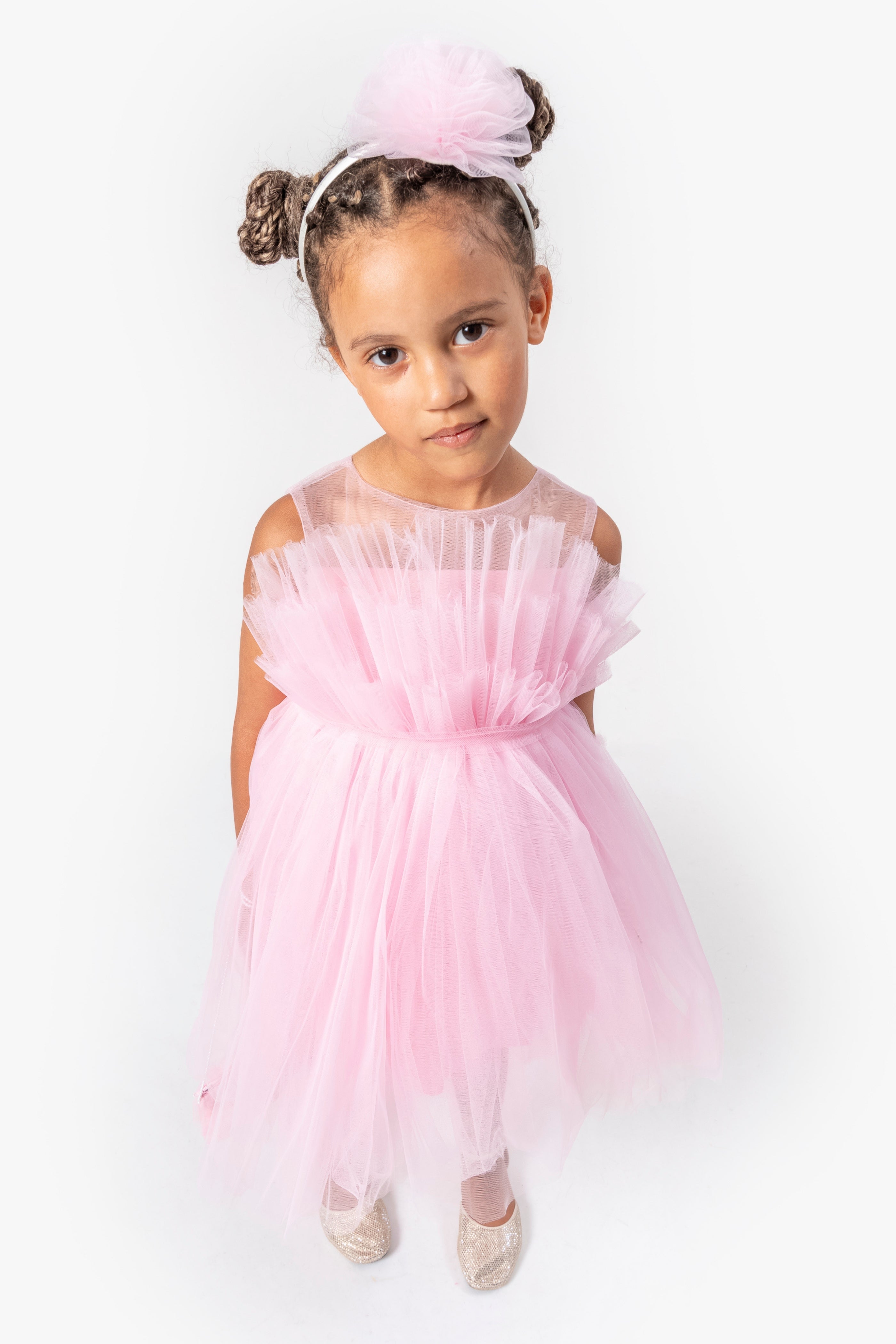 Abito Rosa Bambina Tulle Balloon