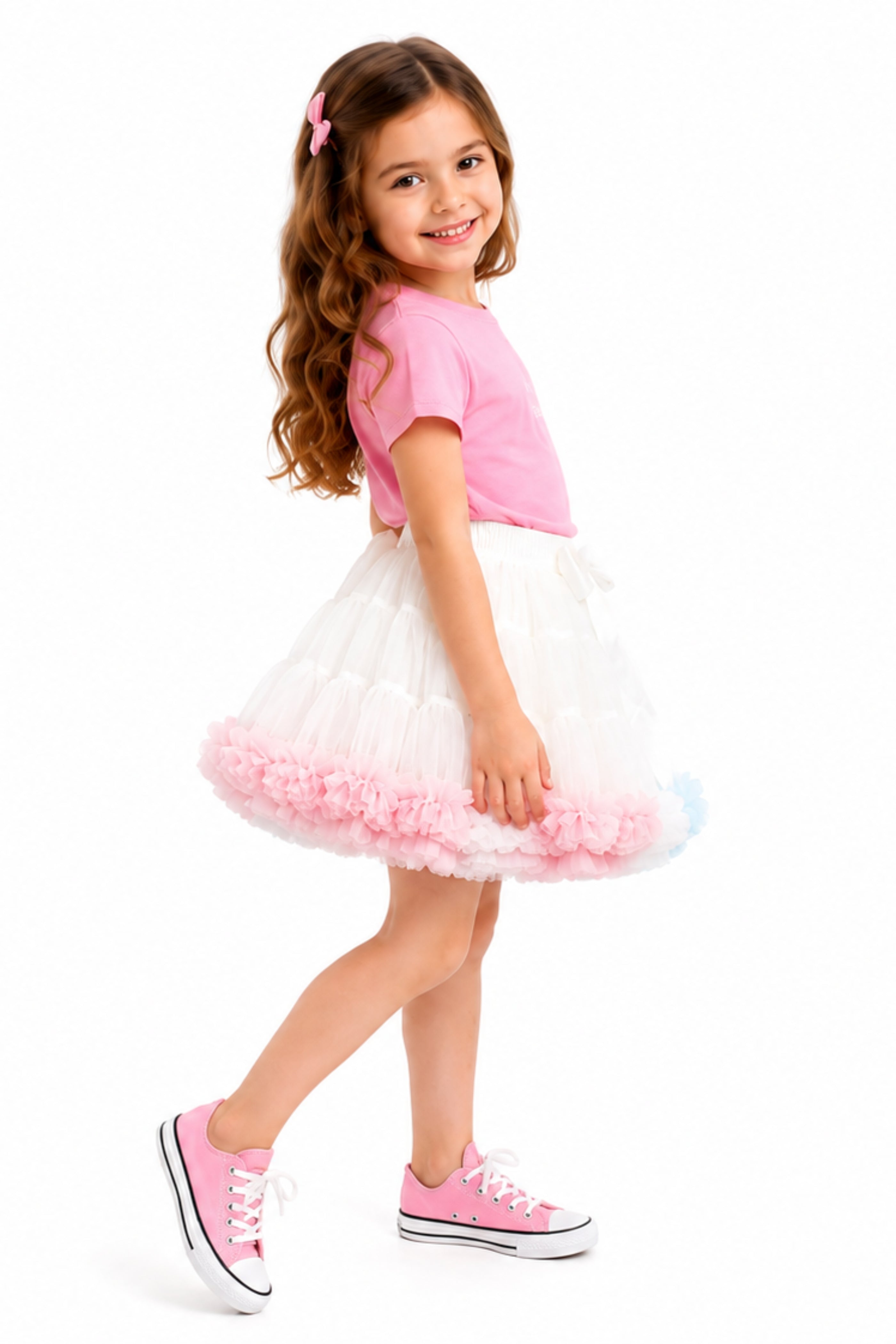 Gonna Tutù Bianca Multicolor Bambina