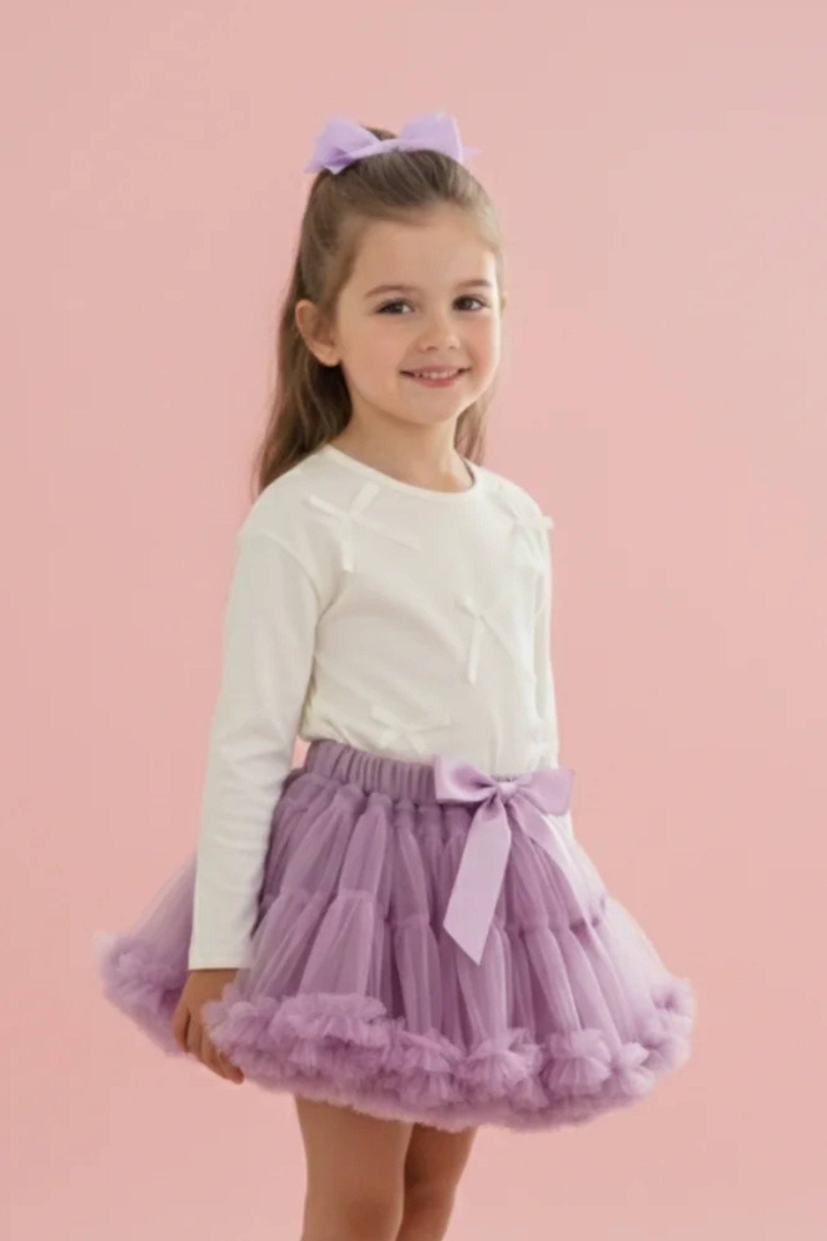Maglia Bambina Fiocchi Bianca