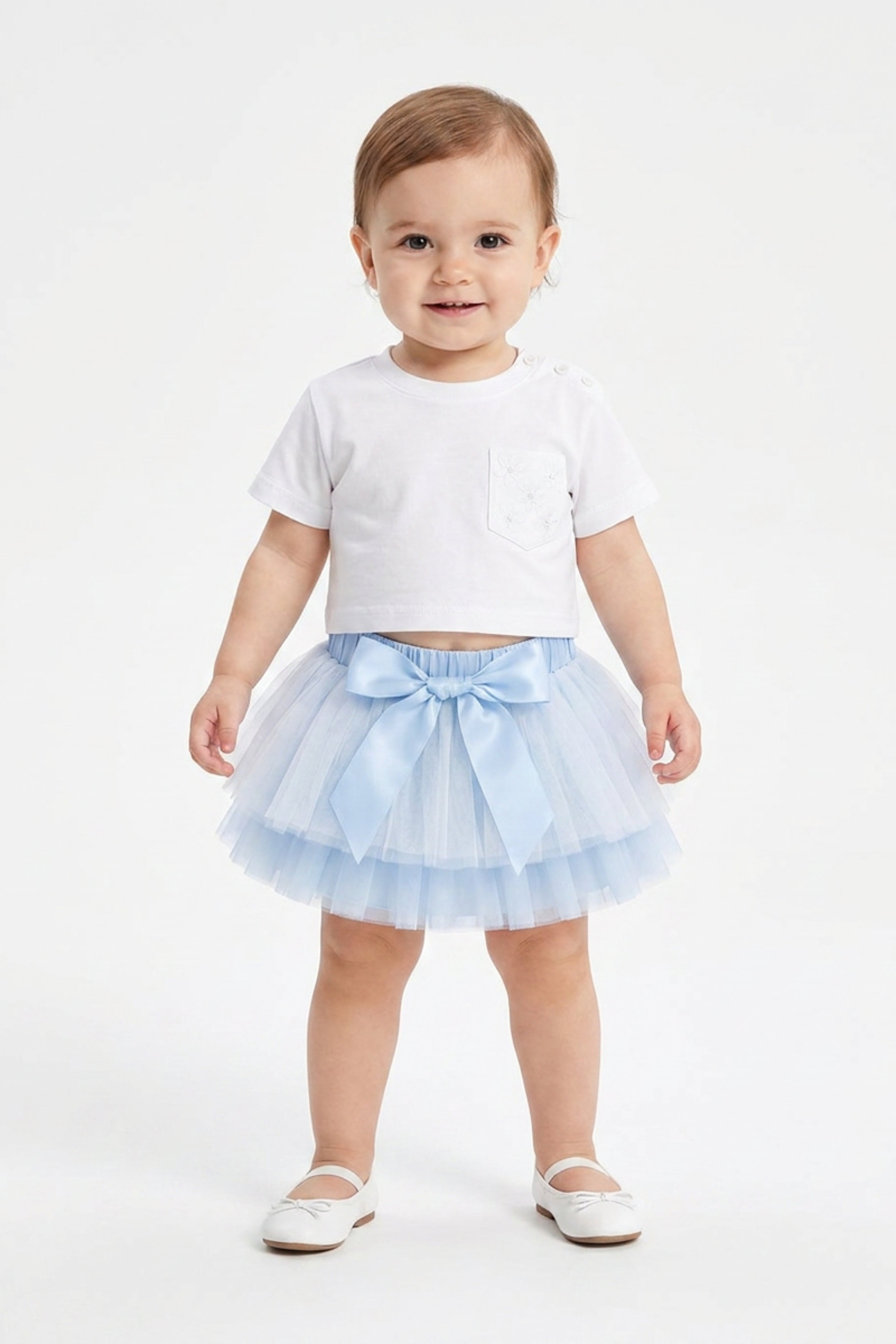 Gonna Neonata Tulle Polvere