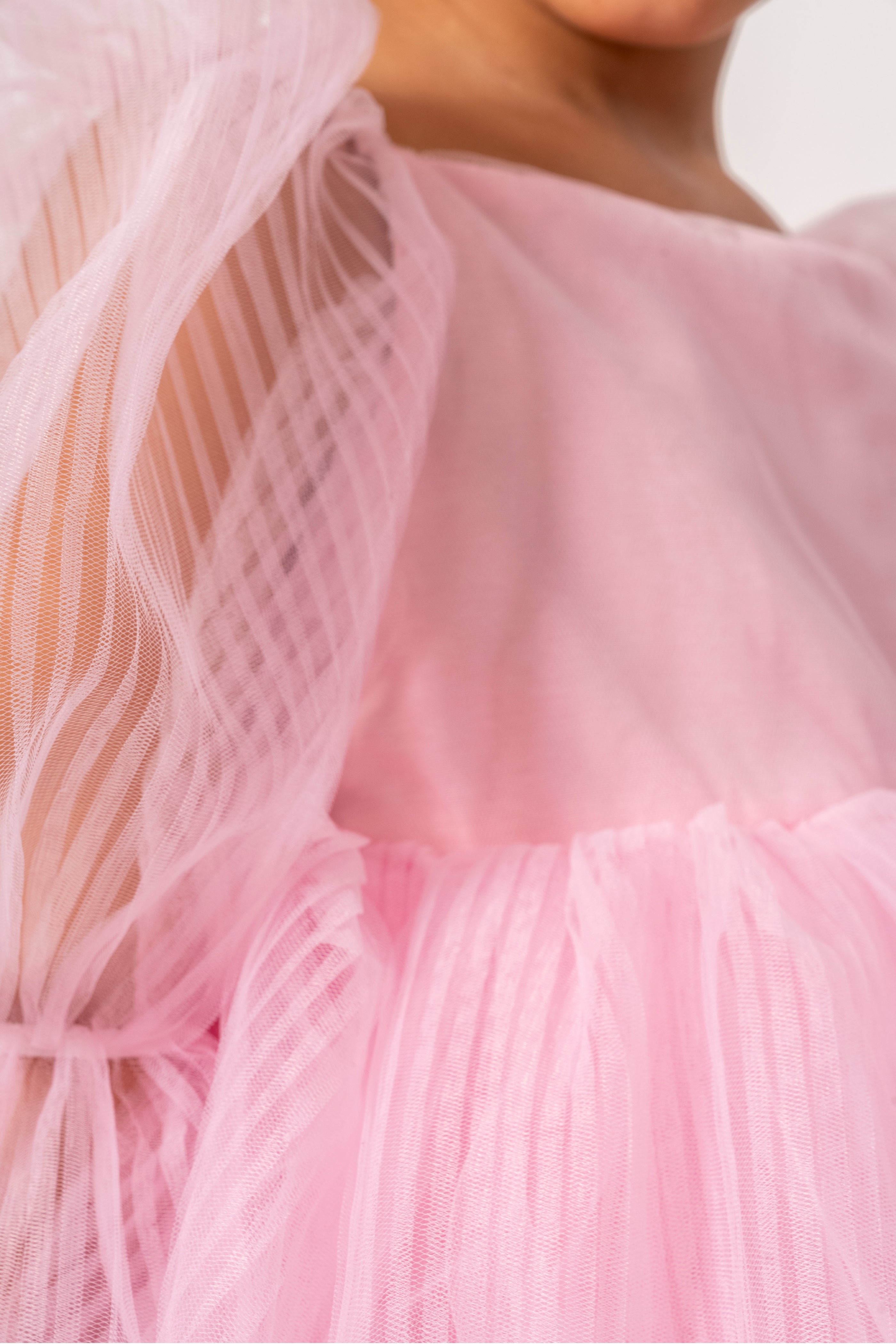 Abito Rosa Bambina Sbuffo