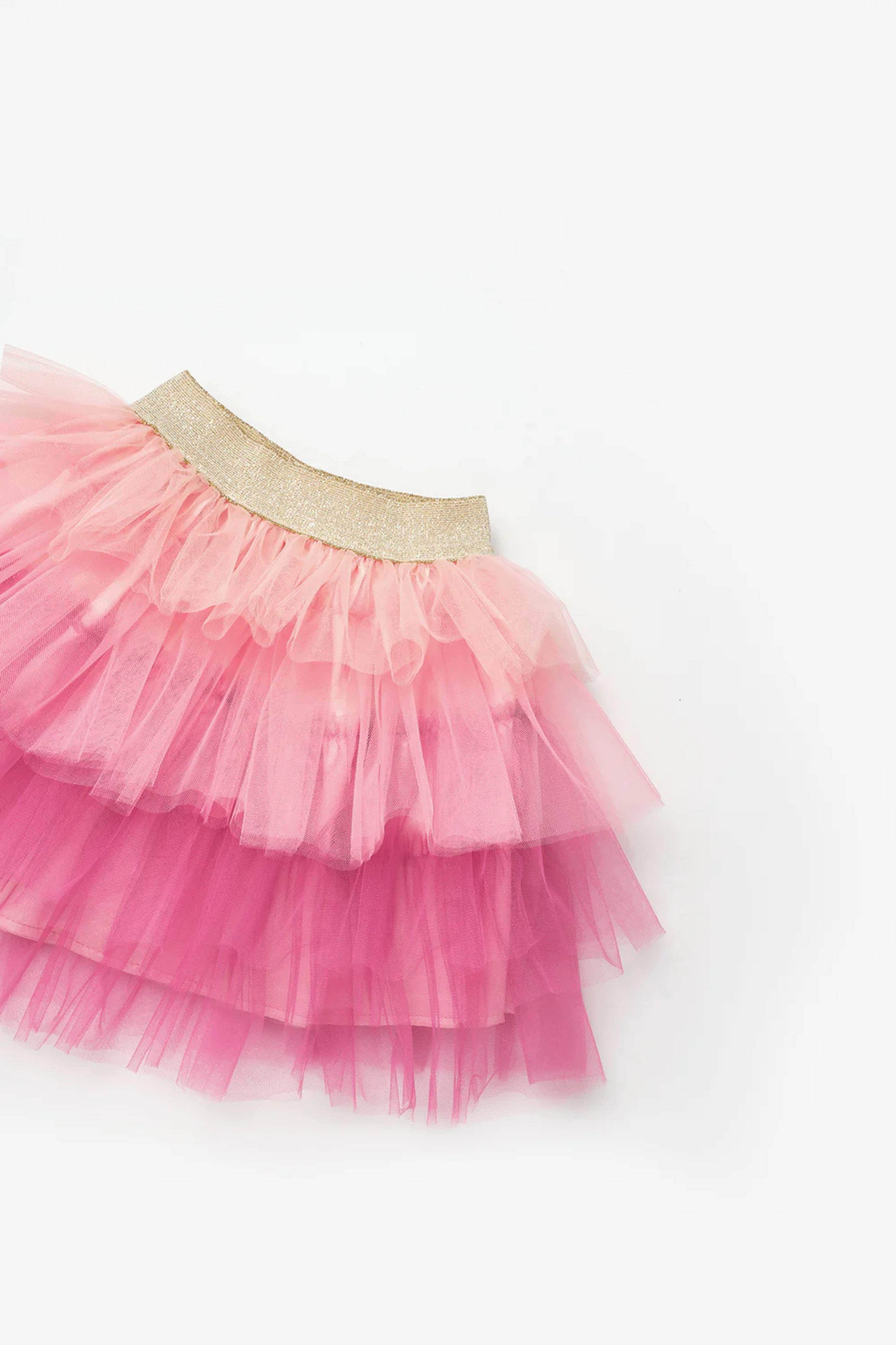 Gonna Bambina Balze Tulle Nude