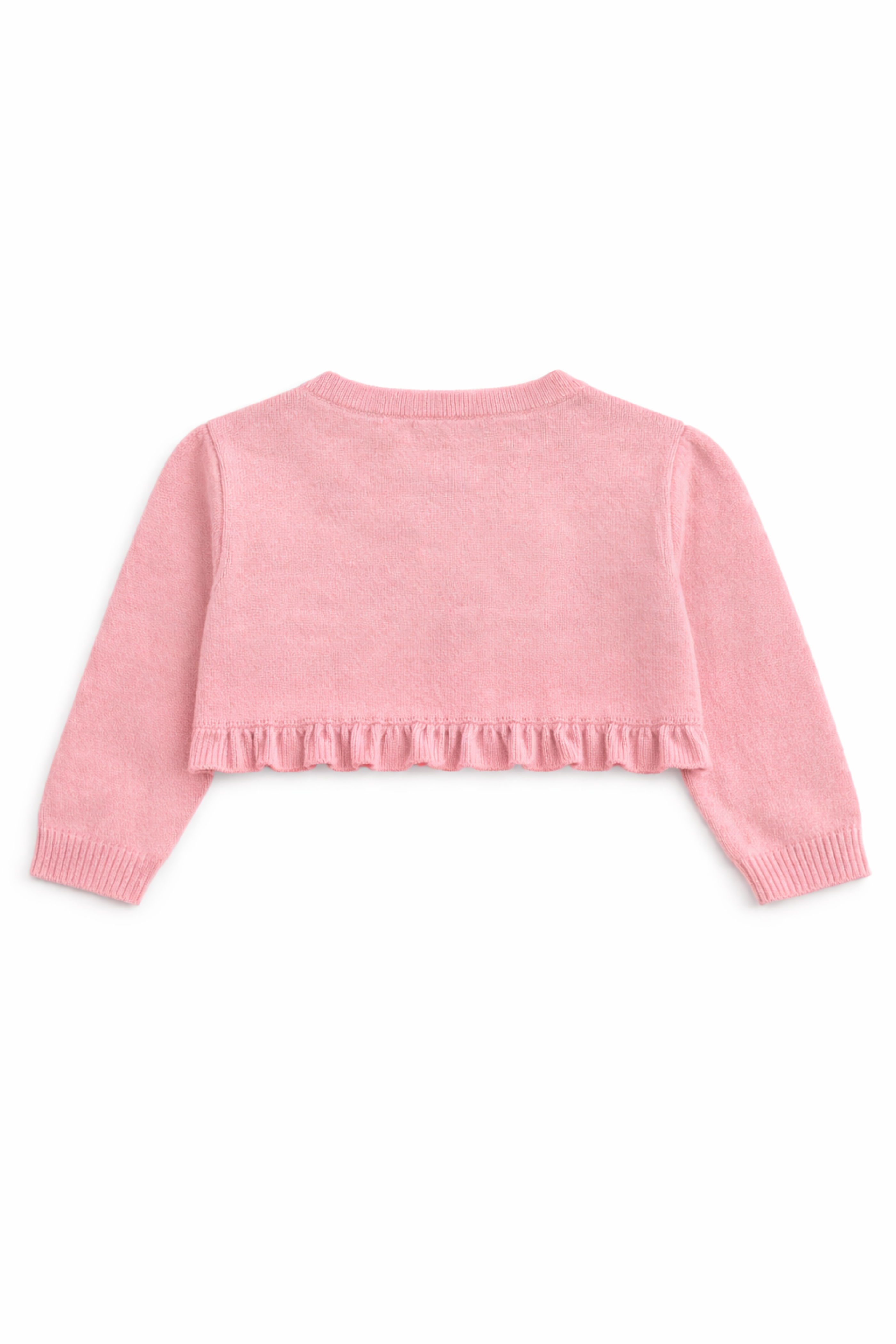 Cardigan Neonata e Bambina Rouche Rosa