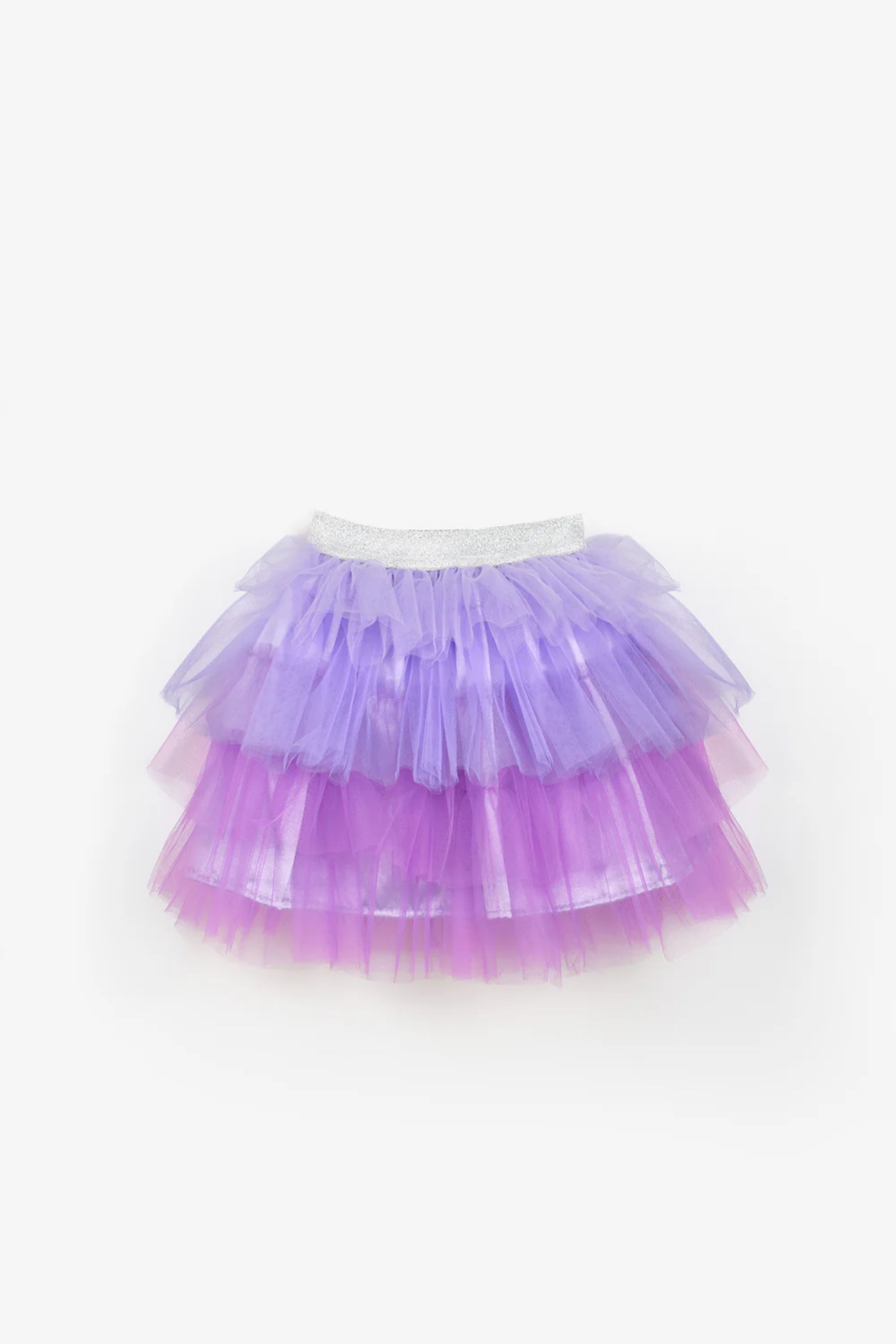 Gonna Bambina Balze Tulle Glicine