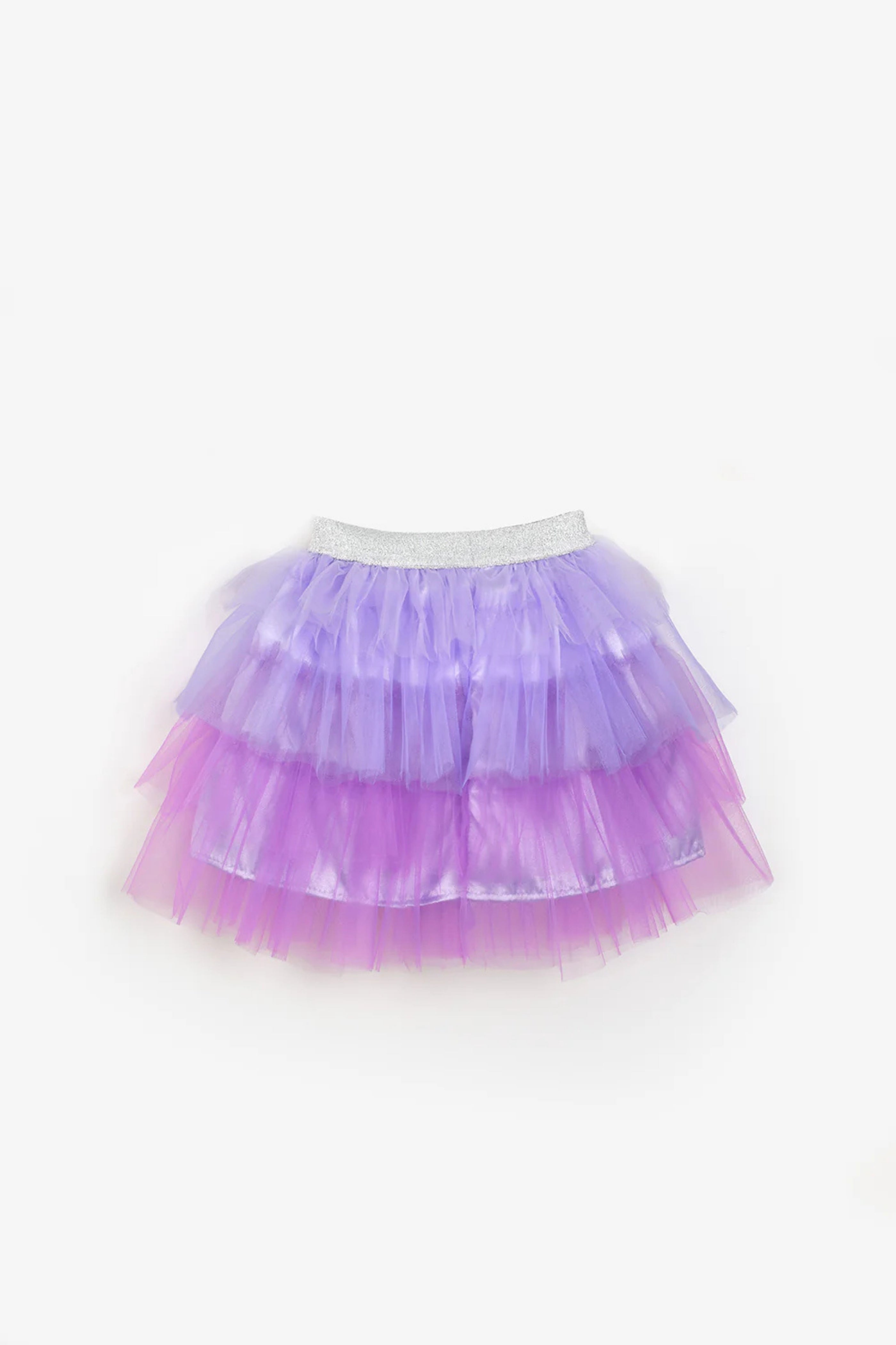 Gonna Bambina Balze Tulle Glicine