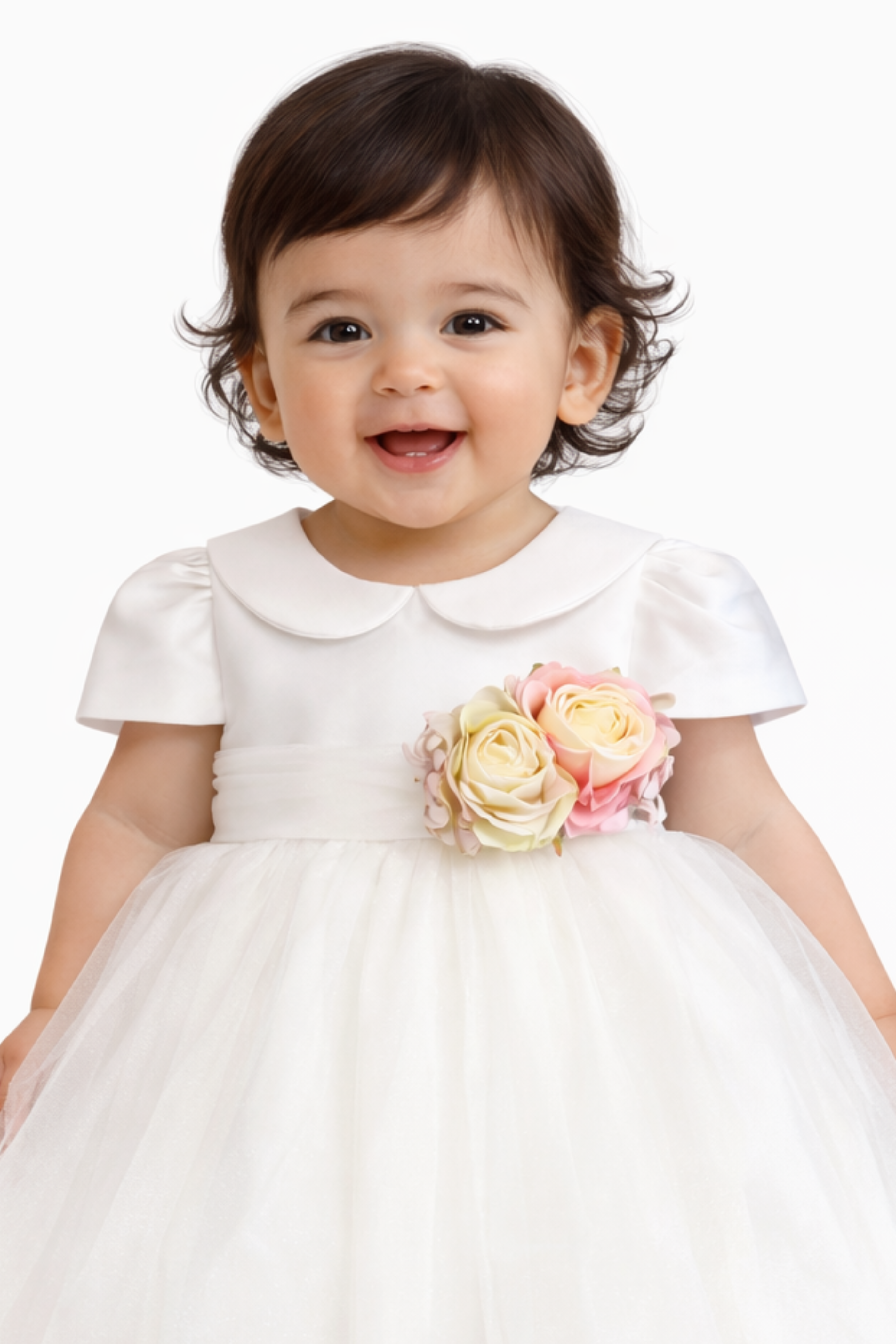 Abito Battesimo Neonata Bianco Parigi