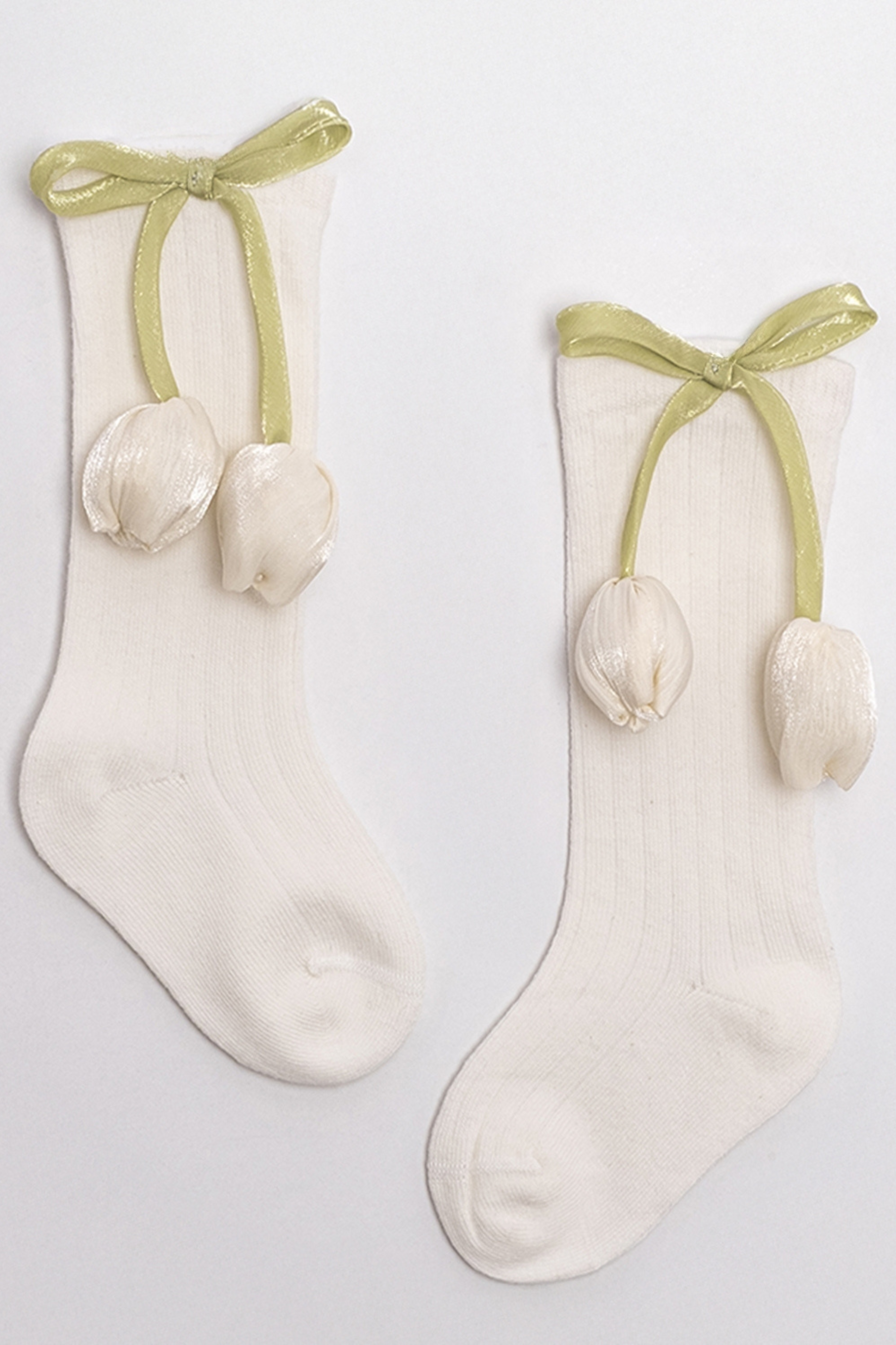 Calzini Alti Neonata Tulipani