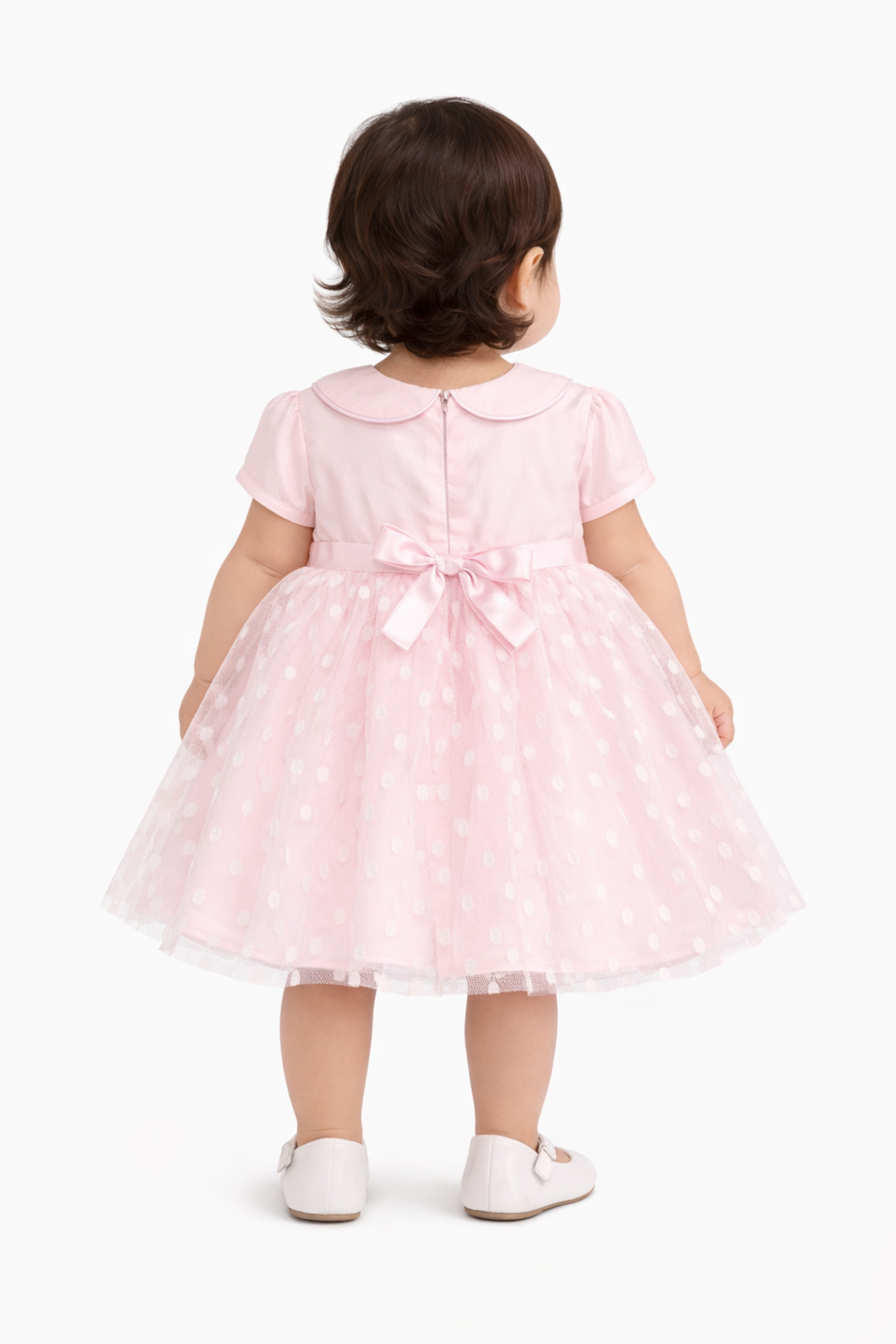 Abito Neonata Parigi Pois Rosa