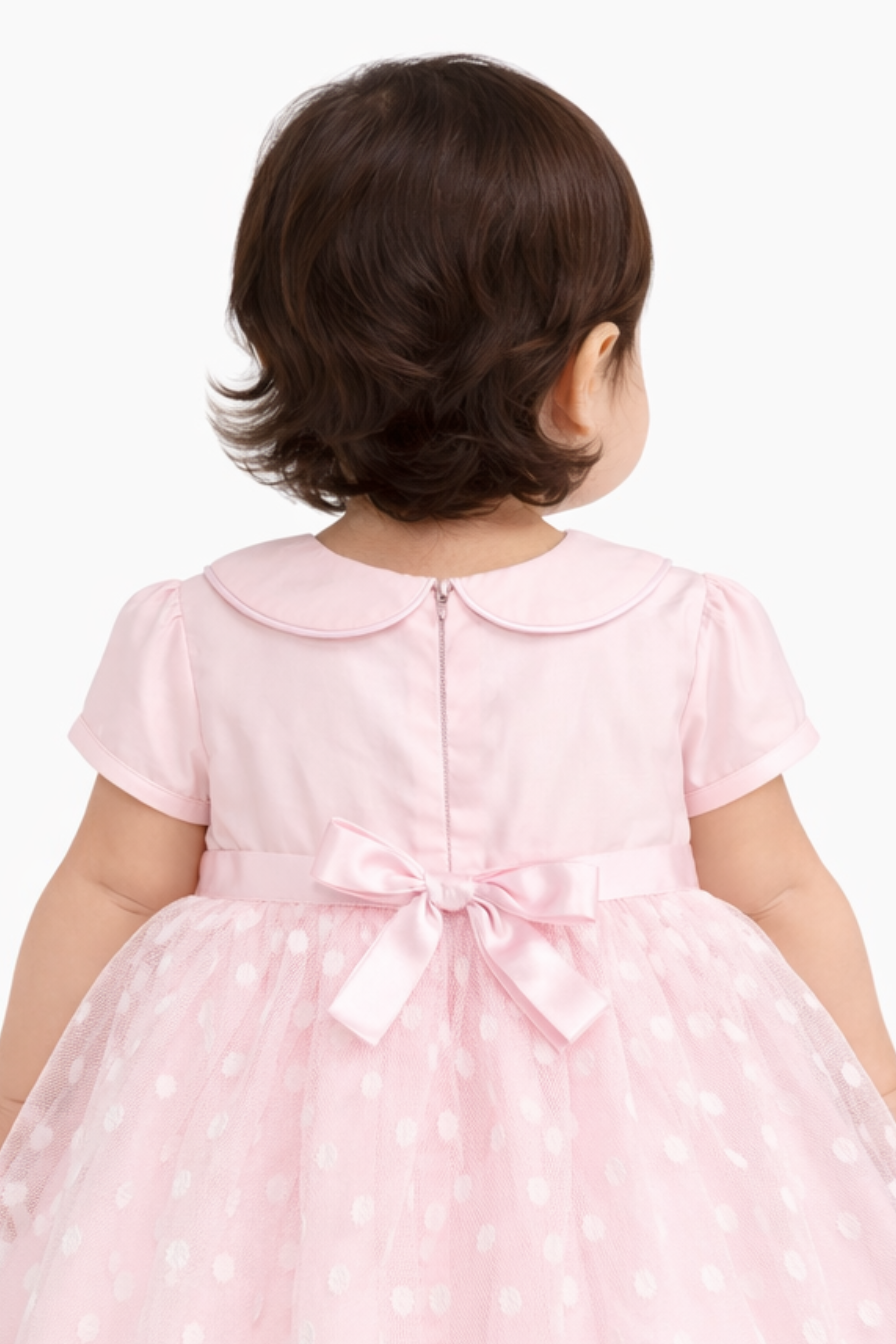 Abito Neonata Parigi Pois Rosa