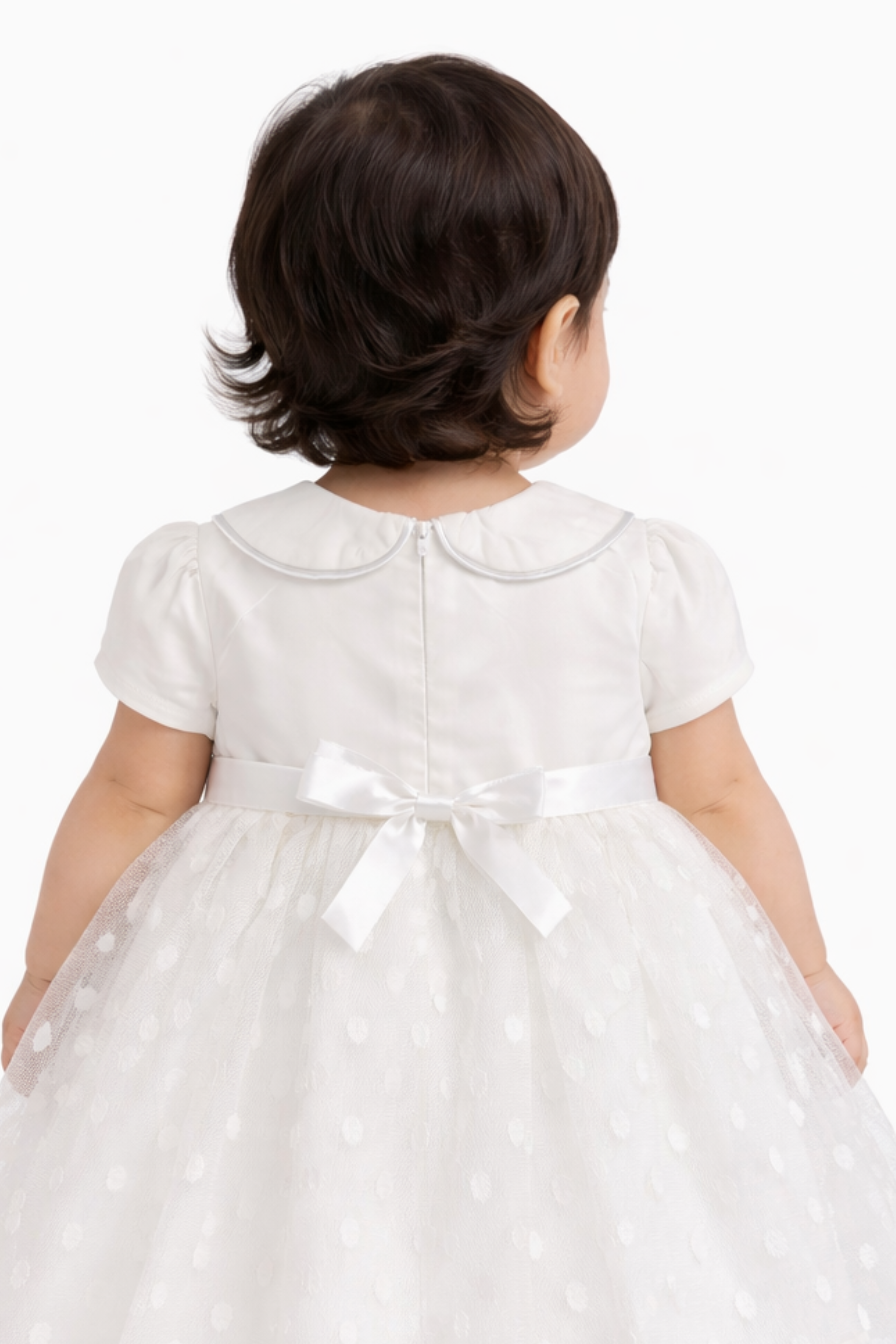 Abito Neonata Parigi Pois Bianco