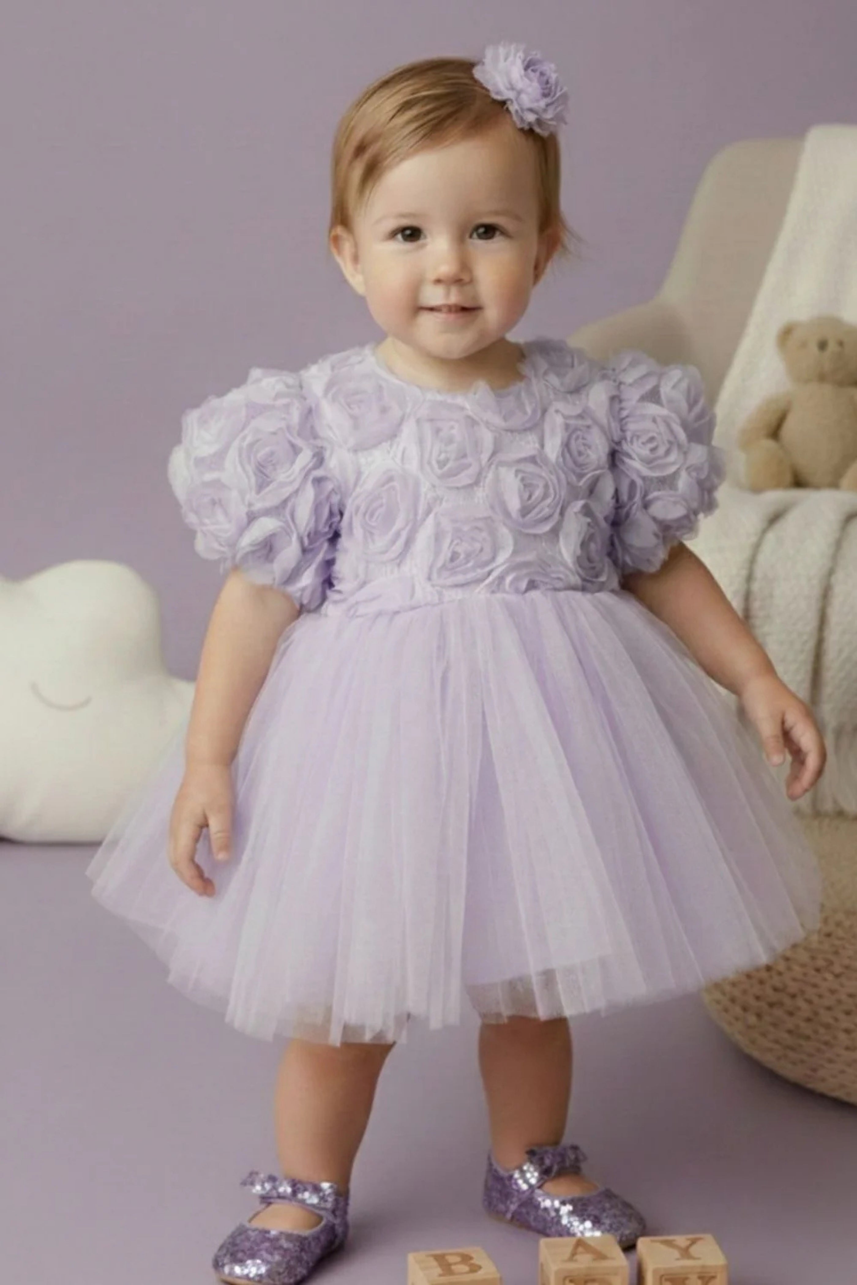Abito Neonata Rose Glicine