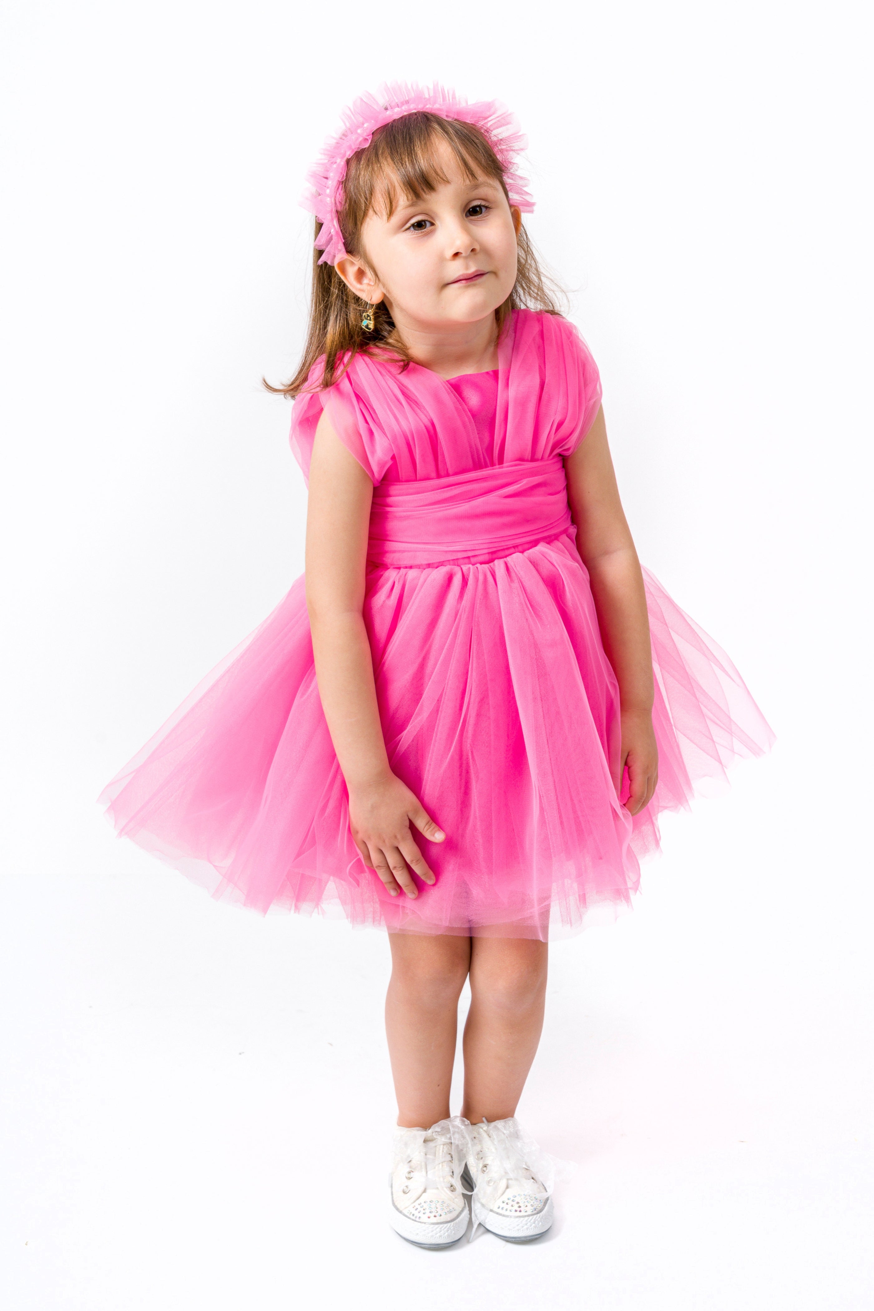Abito Bambina Butterfly Fucsia