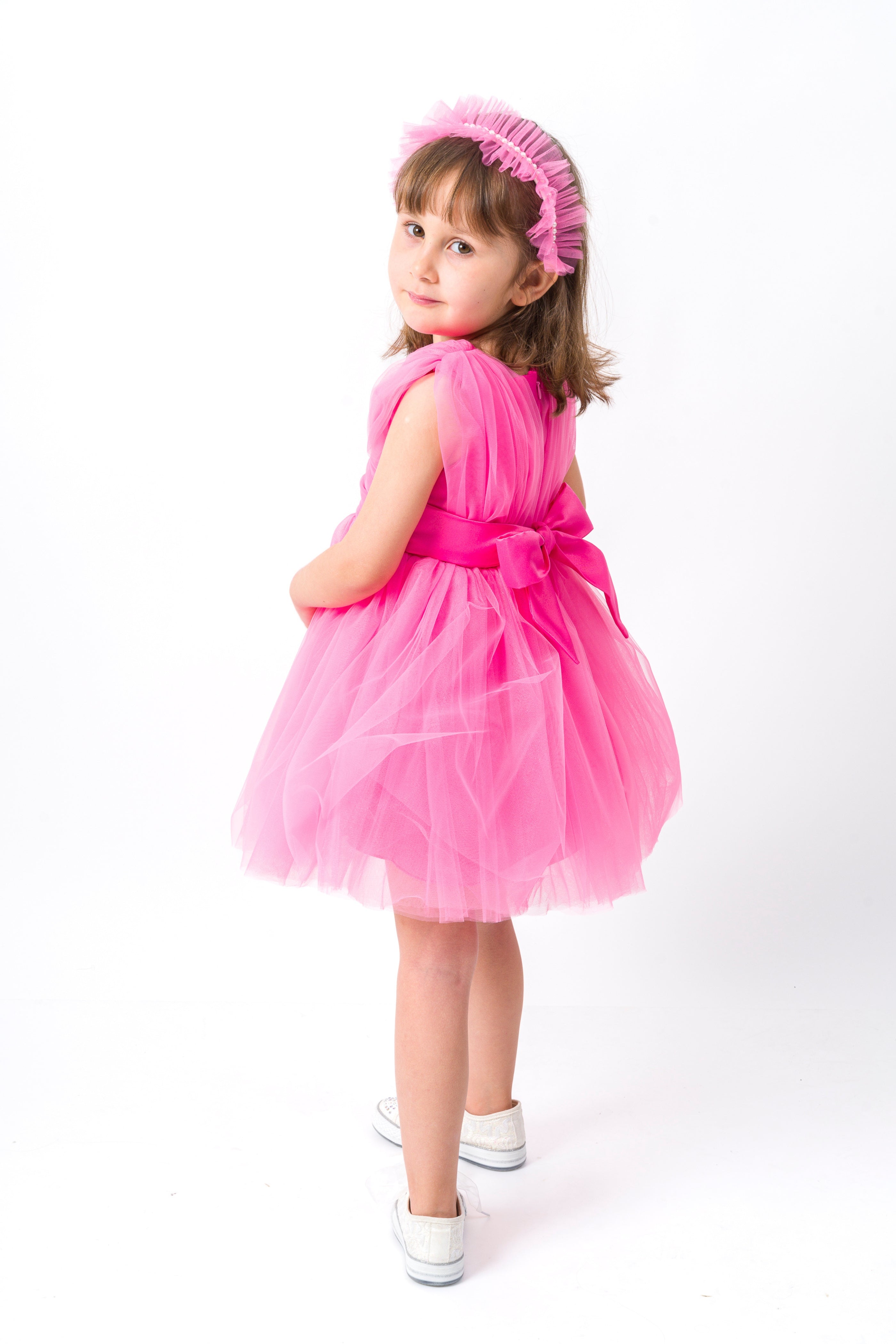 Abito Bambina Butterfly Fucsia