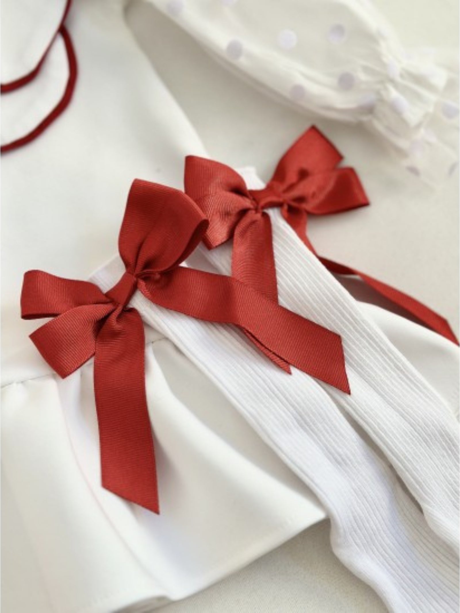 Calzini Alti Neonata Rosso Natale