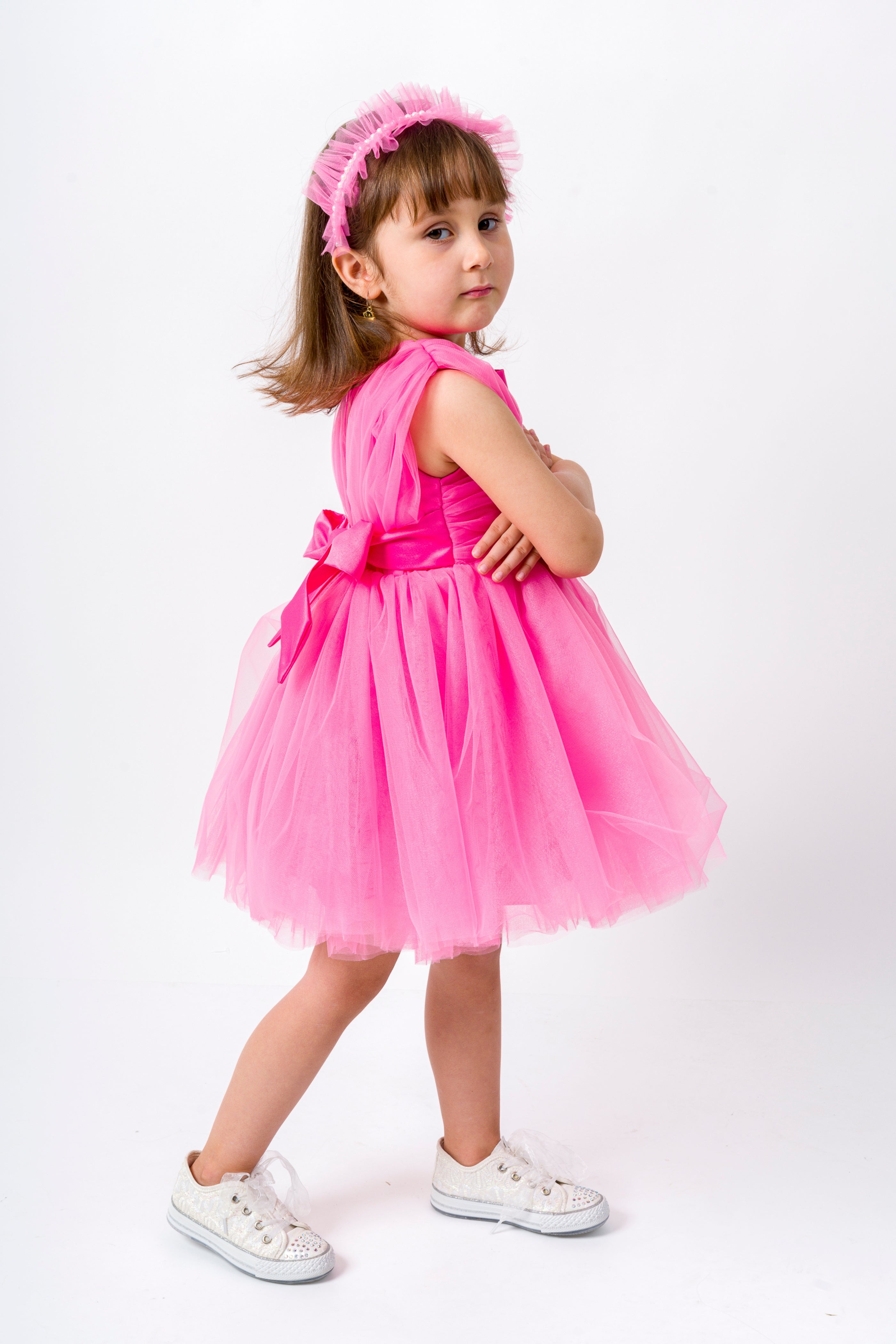 Abito Bambina Butterfly Fucsia